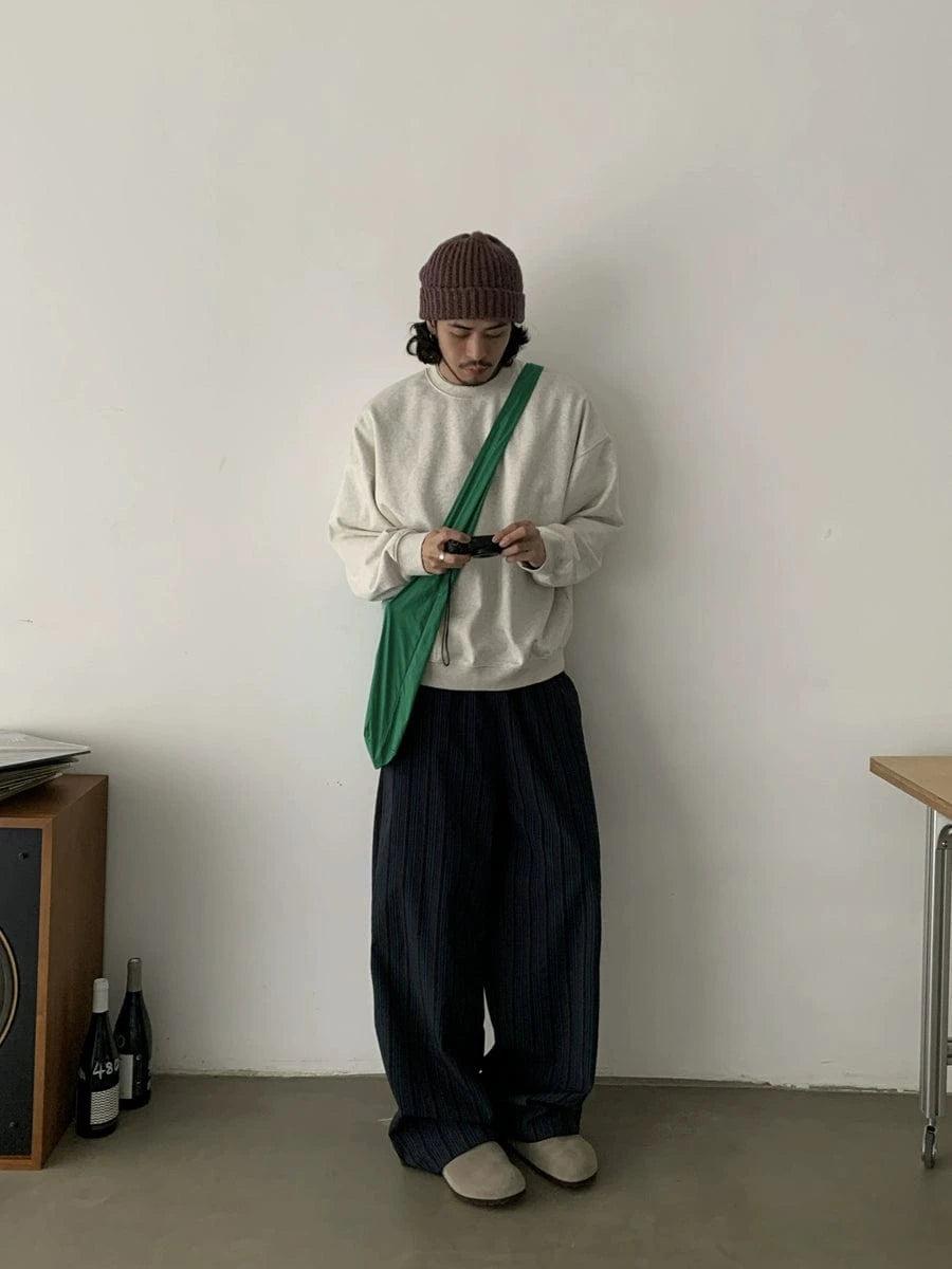 RT No. 18741 VERTICAL STRIPE STRAIGHT PANTS Product Image