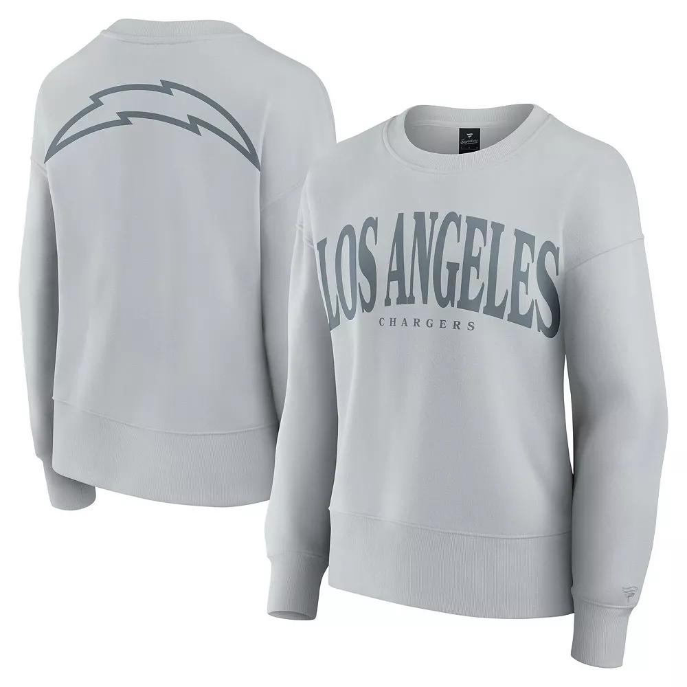 Women's Fanatics Gray Los Angeles Chargers Elements Pullover Sweatshirt,  Product Image