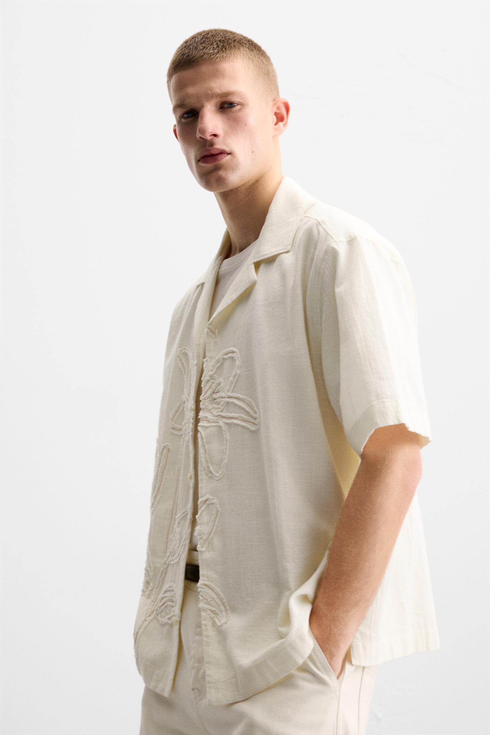 FLORAL EMBROIDERED SHIRT Product Image