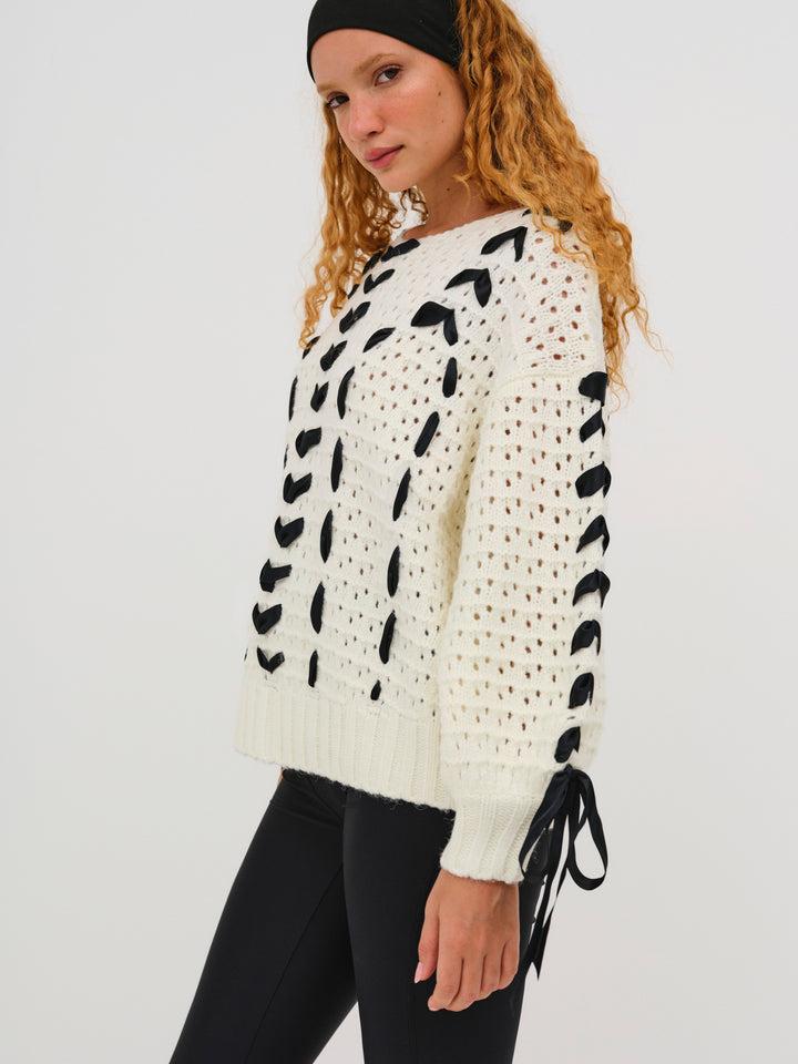 Laurel Sweater — Ivory Product Image