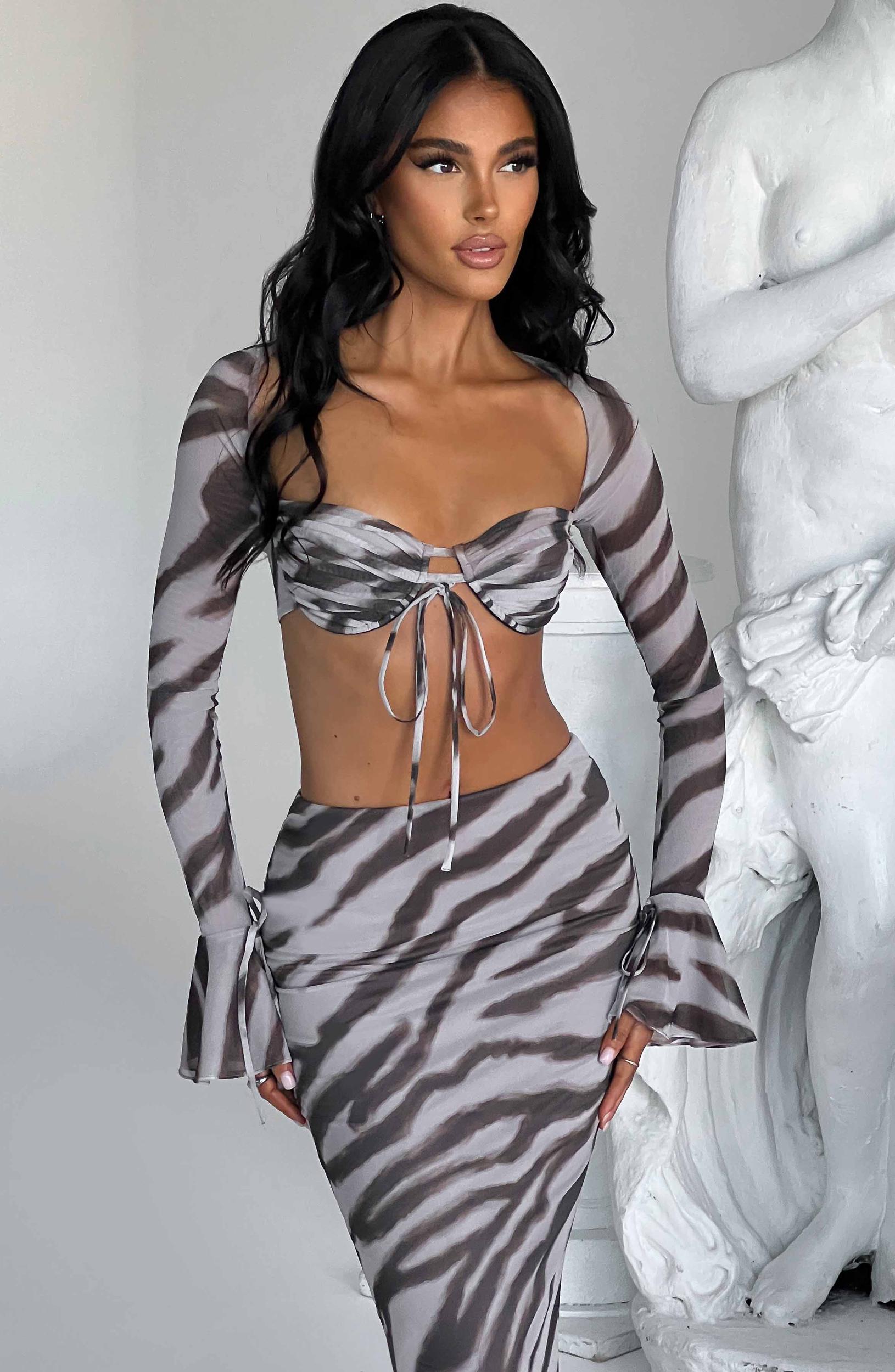 Priscilla Top - Zebra Print Product Image