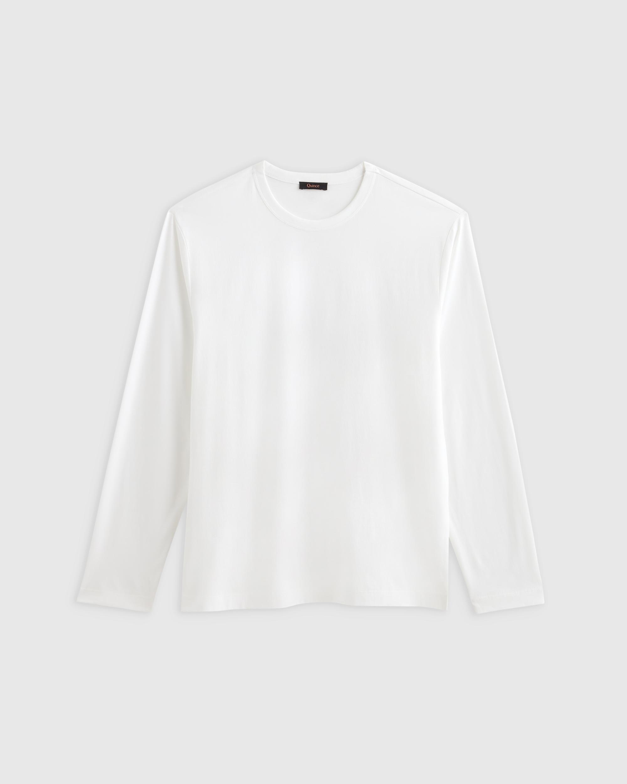 Quince | Men's 100% Pima Cotton Luxe Touch Long Sleeve T-Shirt Organic Cotton Product Image