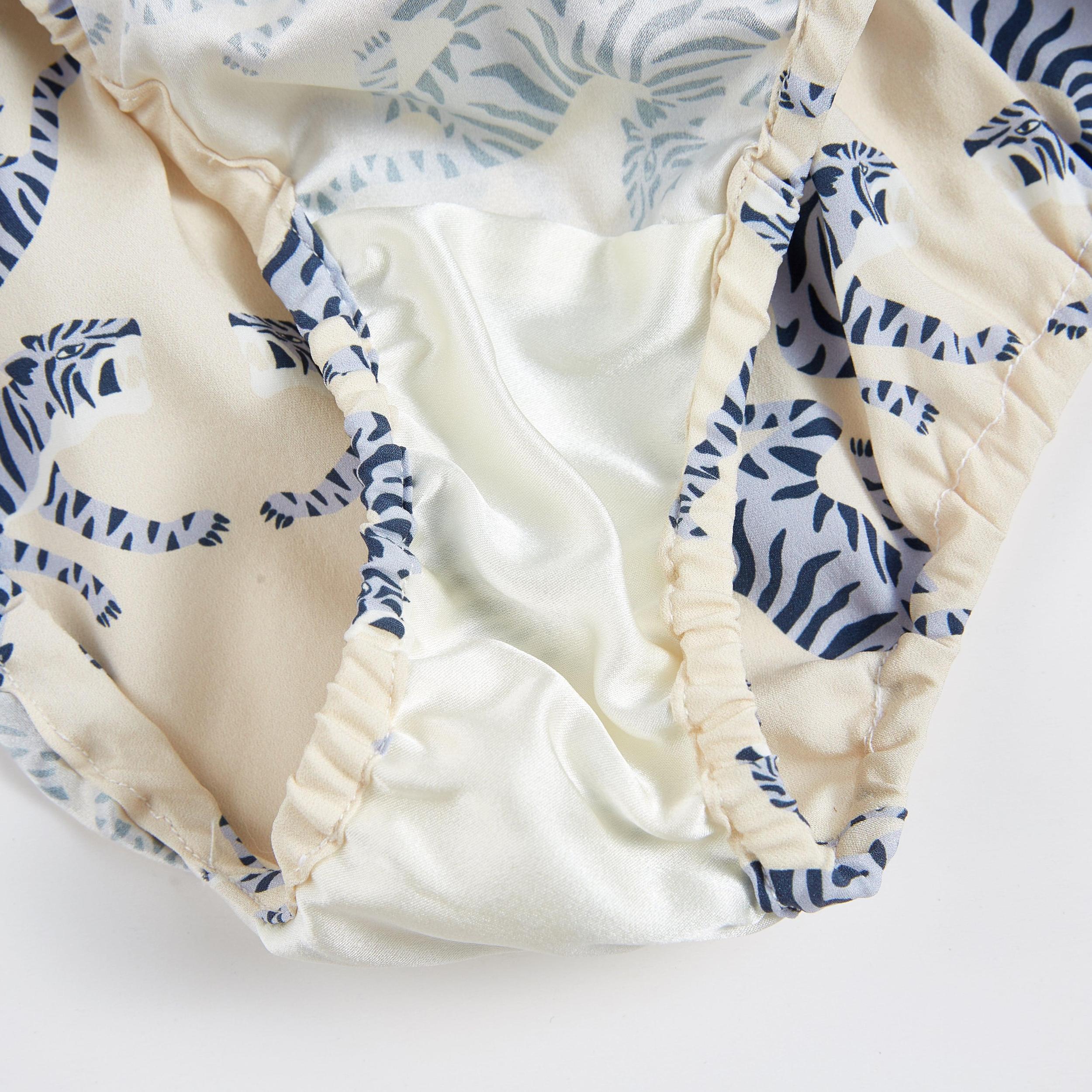 Sample Pure Silk Bikini Size S | Turquoise | Mulberry Silk Pantie Product Image