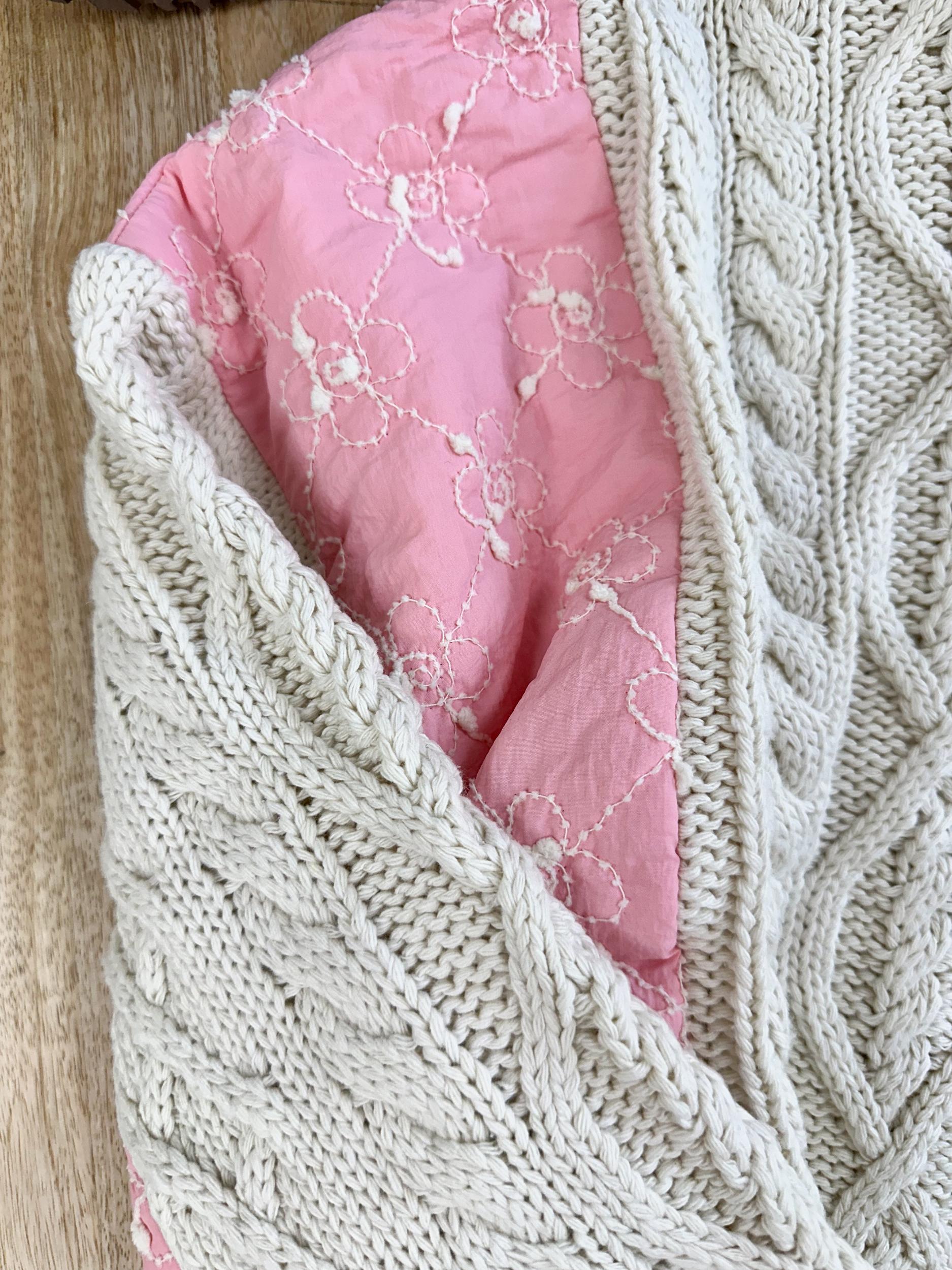 Pink Blossom Quilted Kit Sweater Product Image