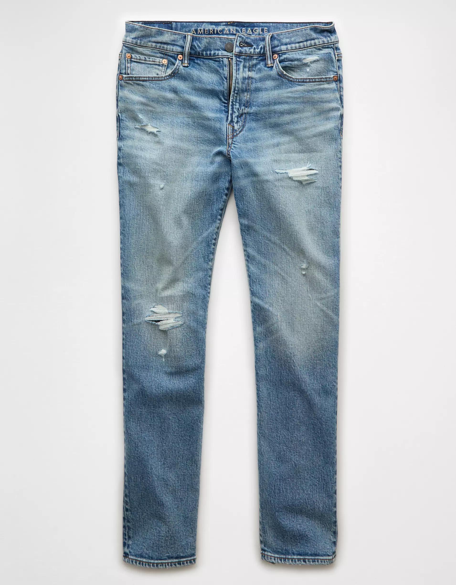 AE EasyFlex Patched Slim Straight Jean Product Image
