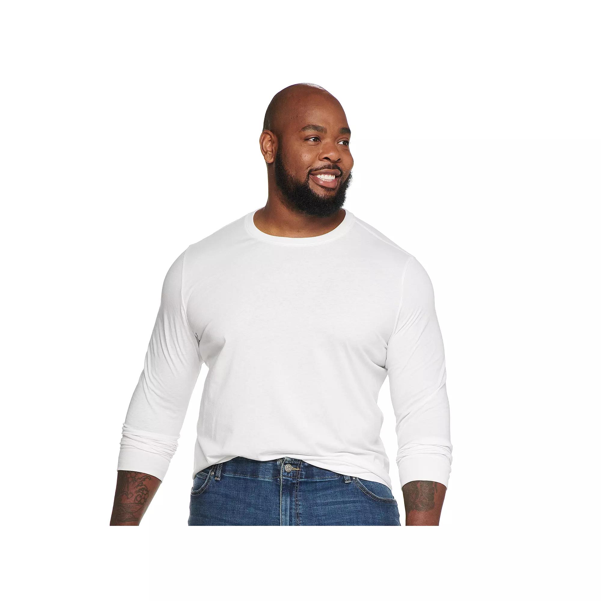 Big & Tall Sonoma Goods For Life® Supersoft Long Sleeve Crewneck Tee, Men's,  Product Image