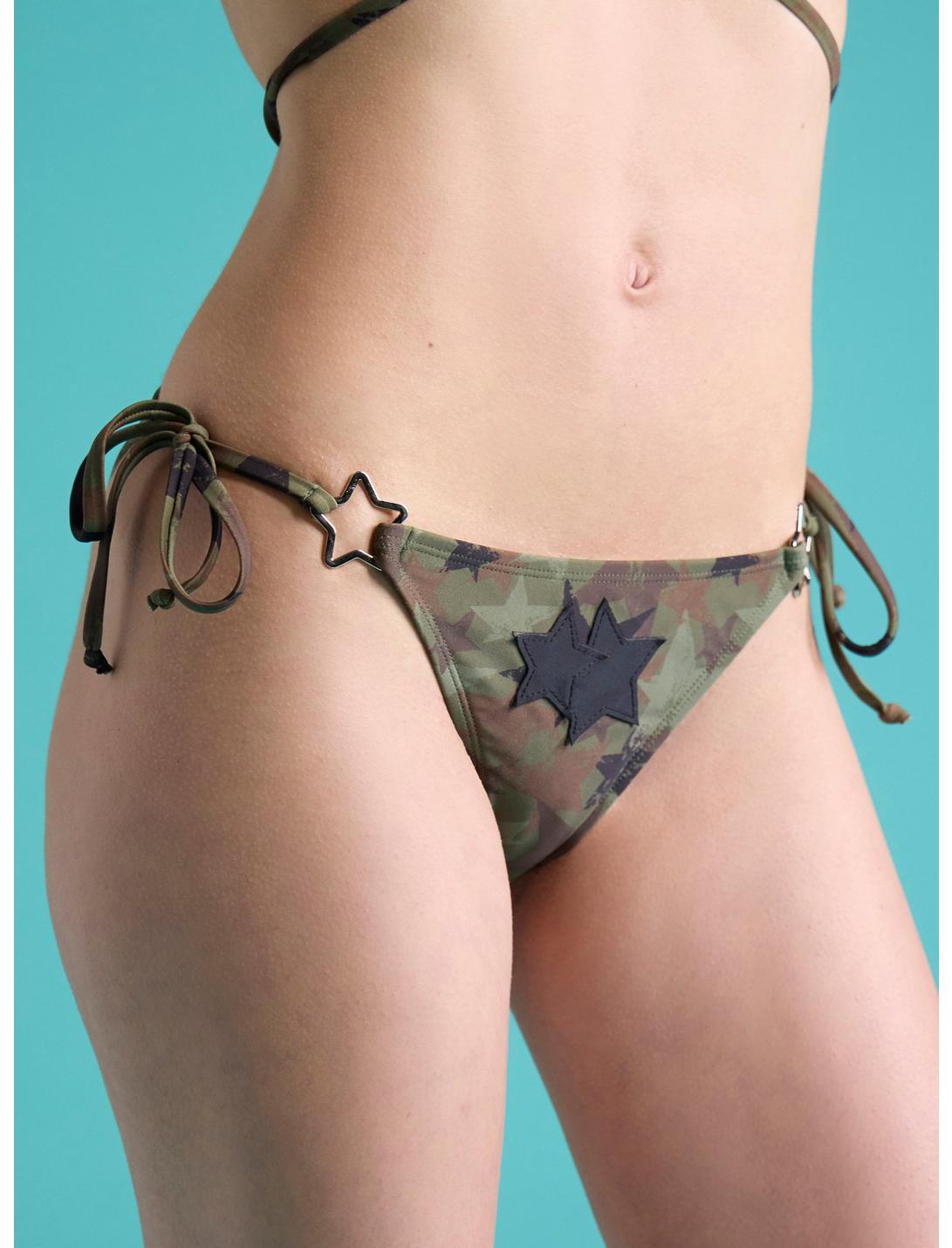 Green Camouflage Star Swim Bottoms Product Image