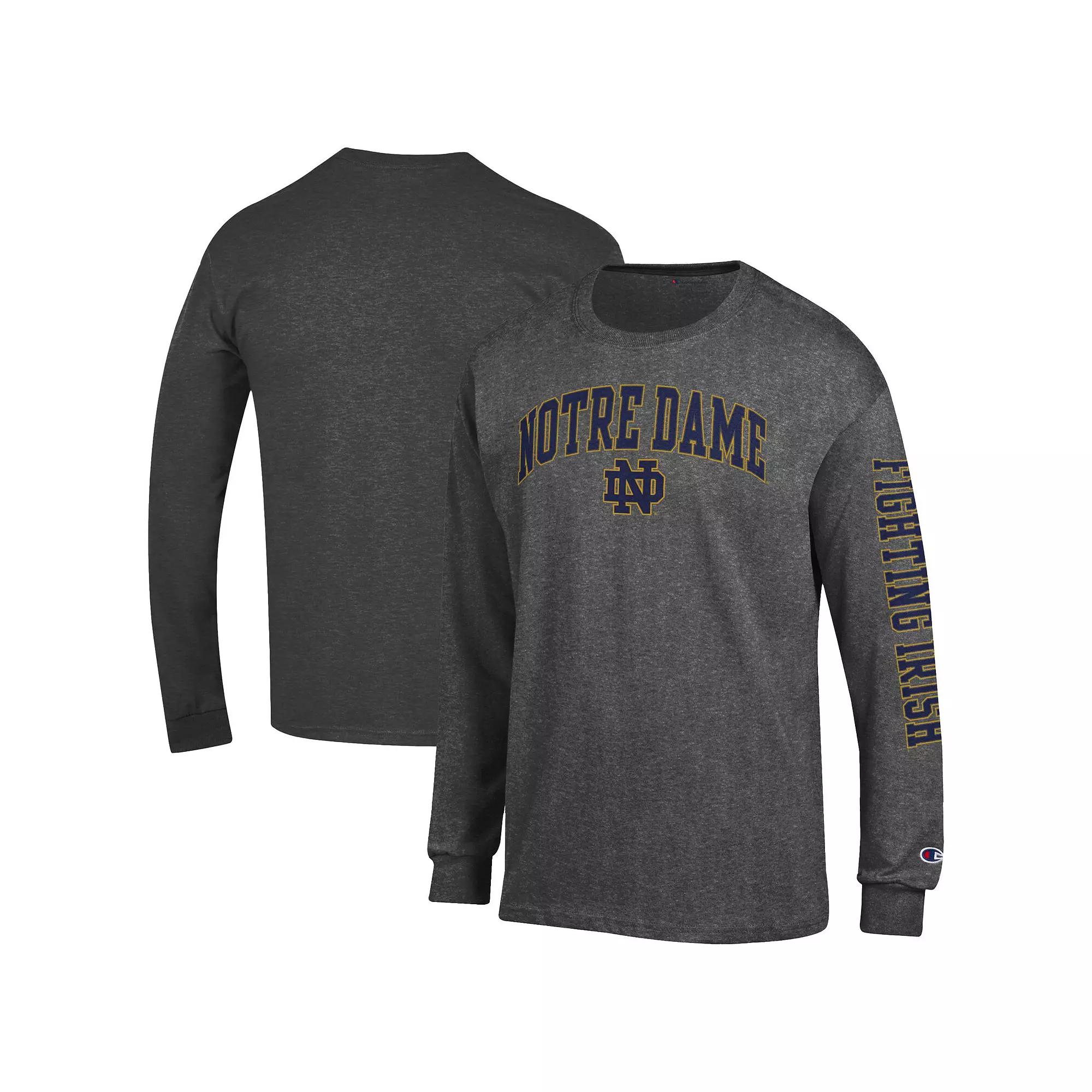 Men's Champion Navy Auburn Tigers Arch Over Logo 2-Hit Long Sleeve T-Shirt,  Product Image