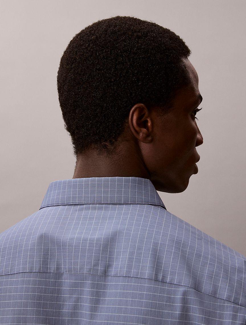 Cotton Stretch Grid Button-Down Shirt Product Image