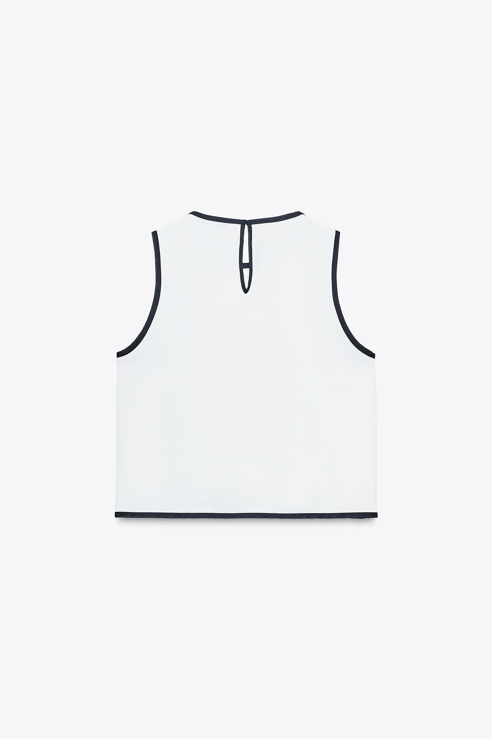 CONTRAST TRIM TOP Product Image