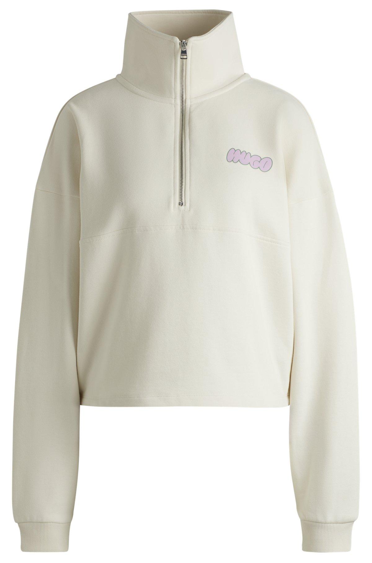 Cotton-terry sweatshirt with seasonal logo graphics Product Image