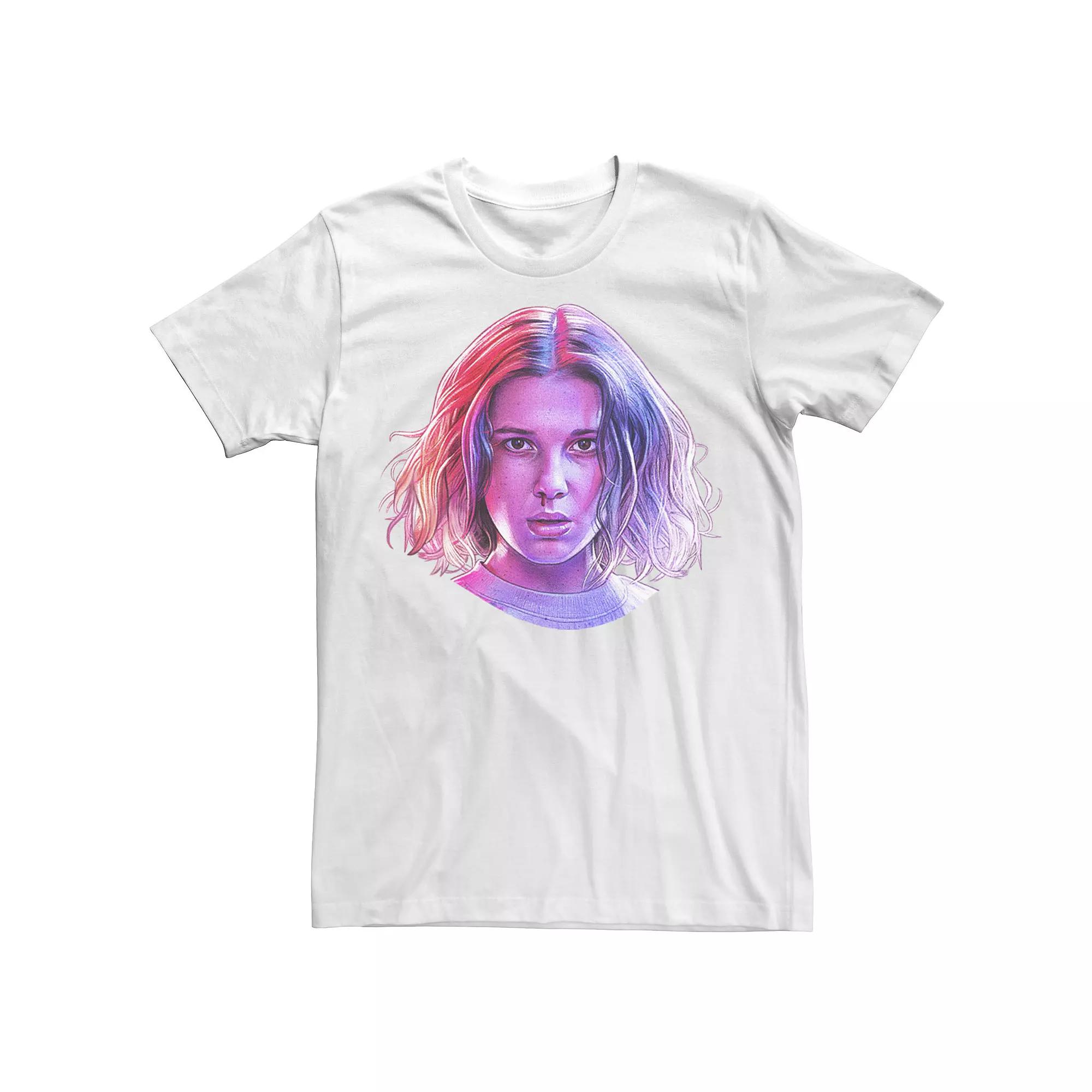 Men's Stranger Things Eleven Rose Tone Nose Drip Portrait Tee,  Product Image