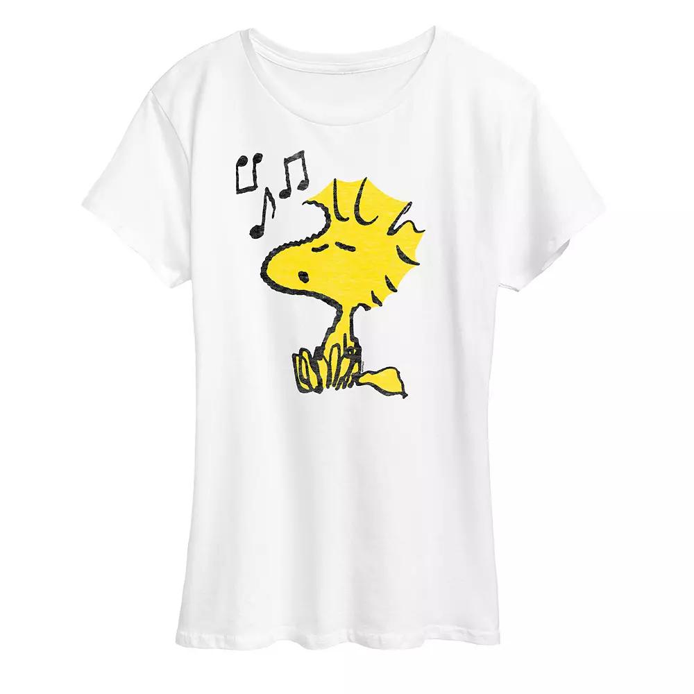 Women's Peanuts Woodstock Singing Graphic Tee,  Product Image