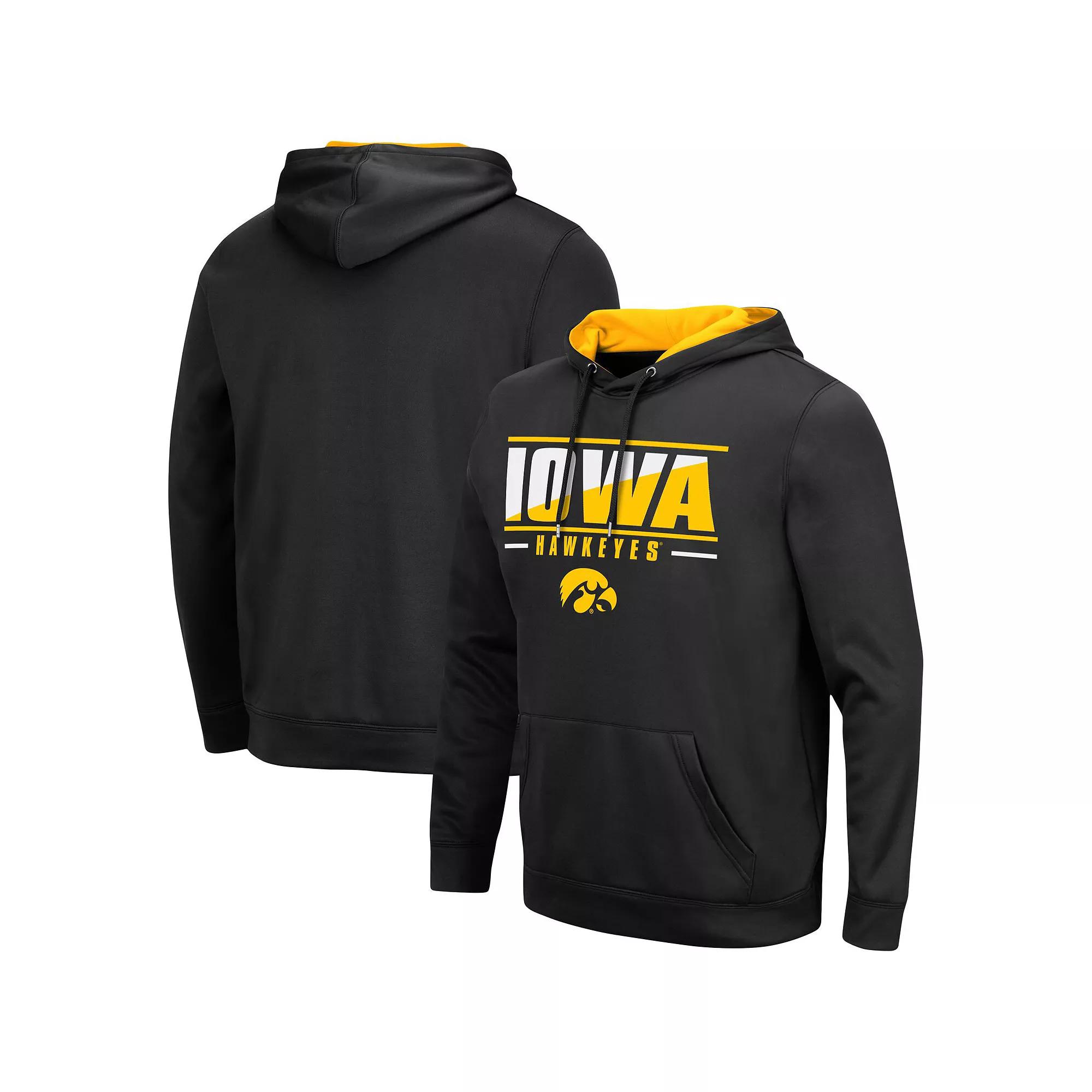 Men's Colosseum Navy Michigan Wolverines Slash Stack 2.0 Pullover Hoodie,  Product Image