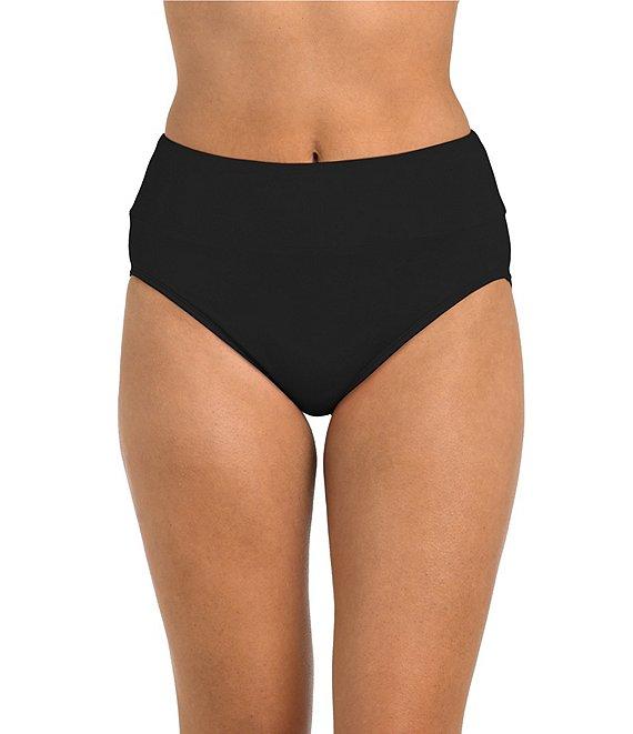 24th & Ocean Solid High Waist Swim Bottom Product Image