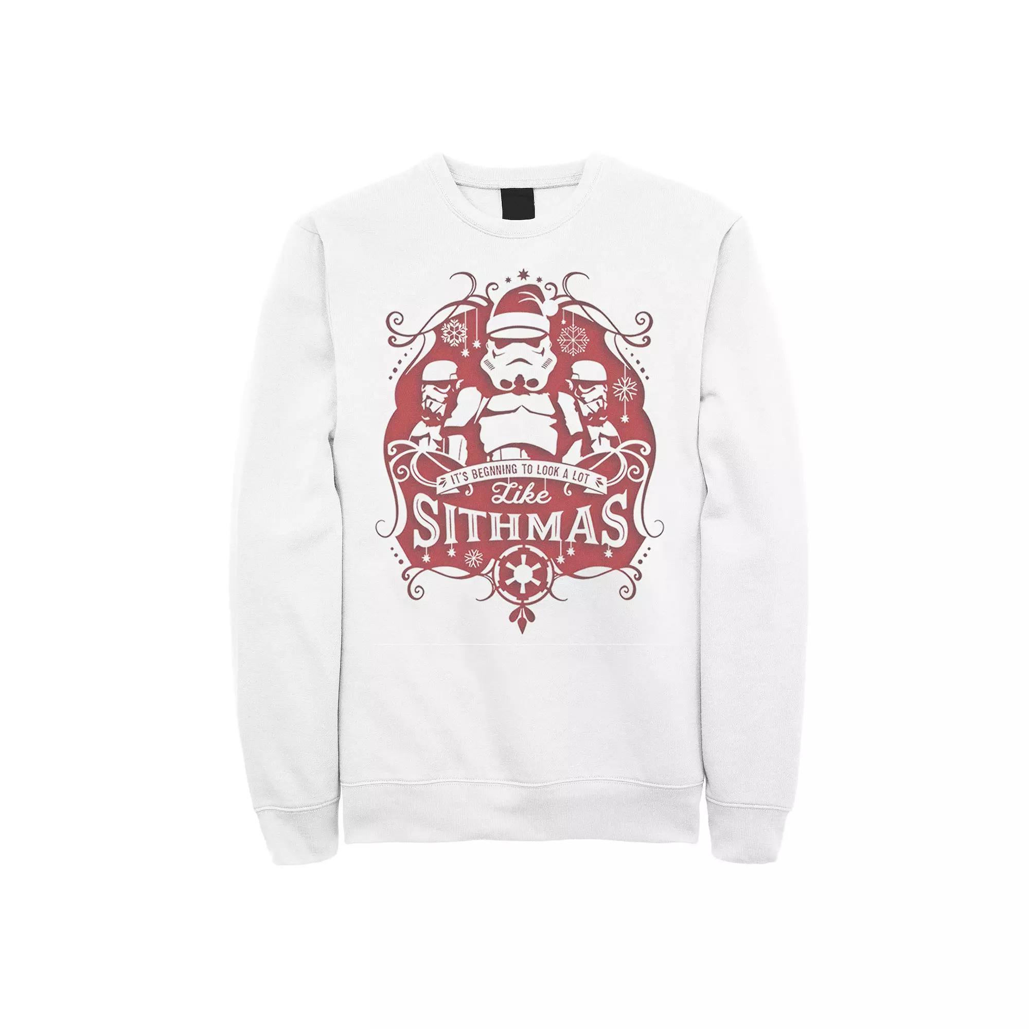 Men's Star Wars Stormtrooper "Sithmas" Sweatshirt, Size: XXL, White Product Image