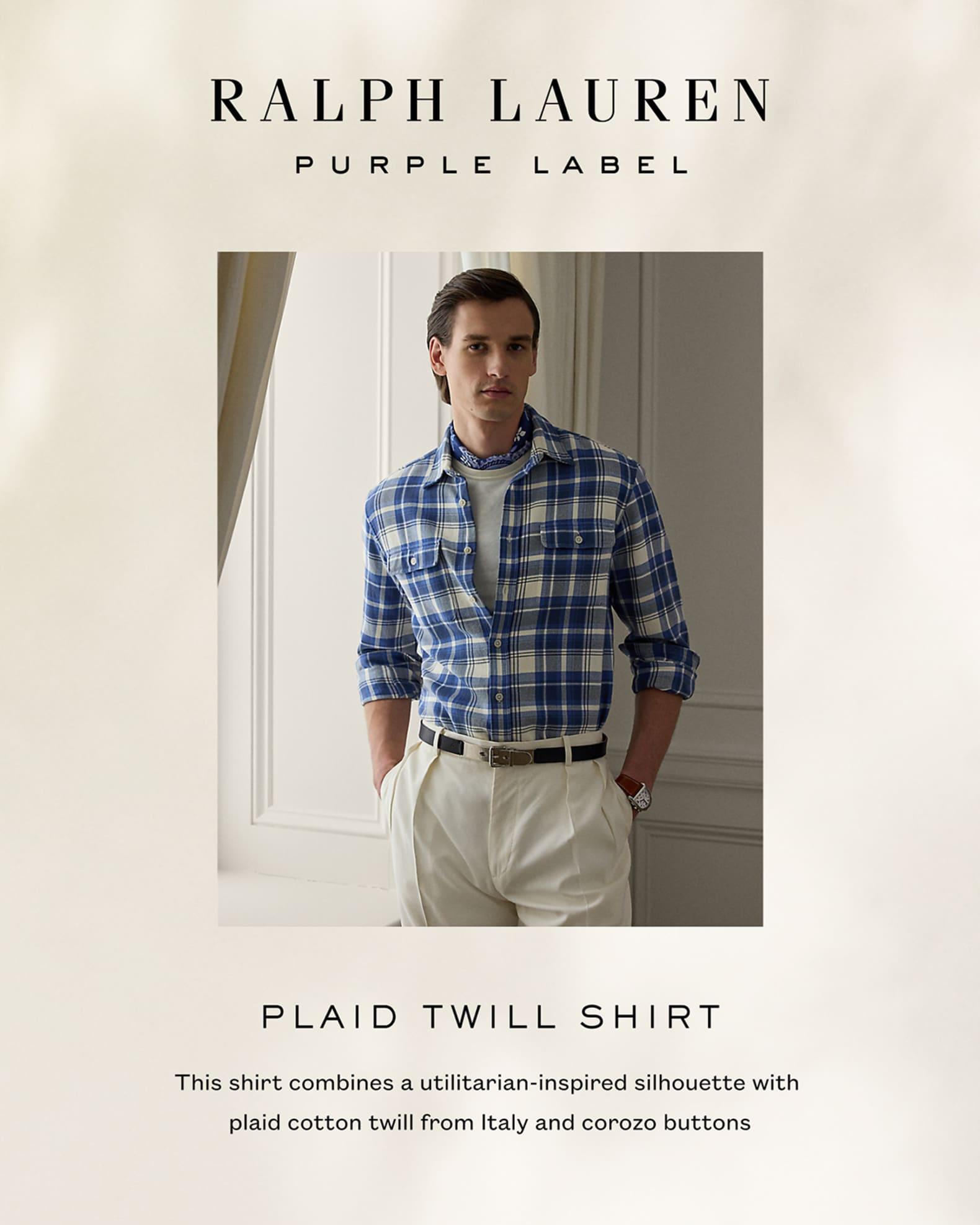 Men's Plaid Twill Sport Shirt Product Image