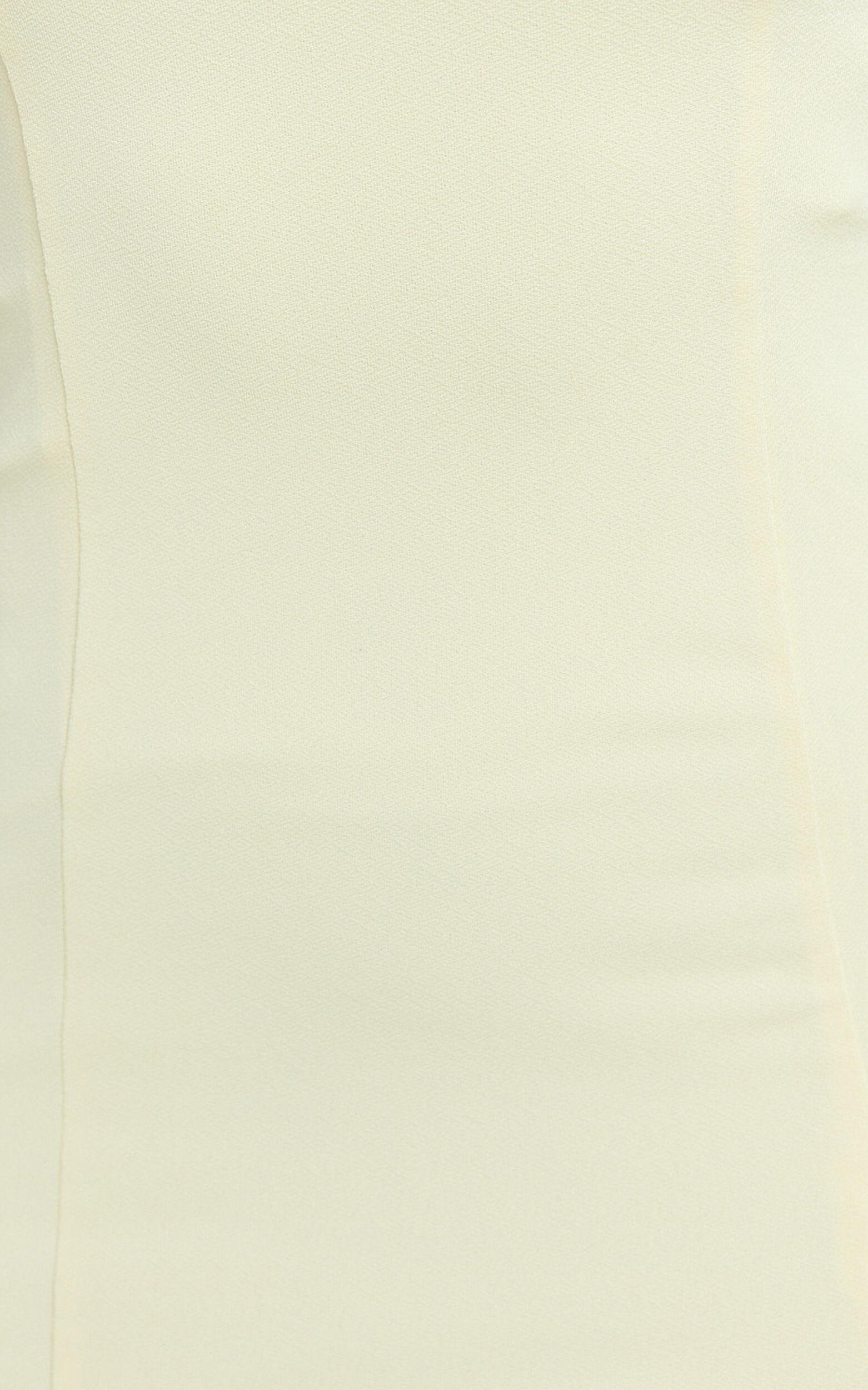 Dorothea Maxi Dress - Georgette Scarf Fit and Flare Dress in Lemon Product Image