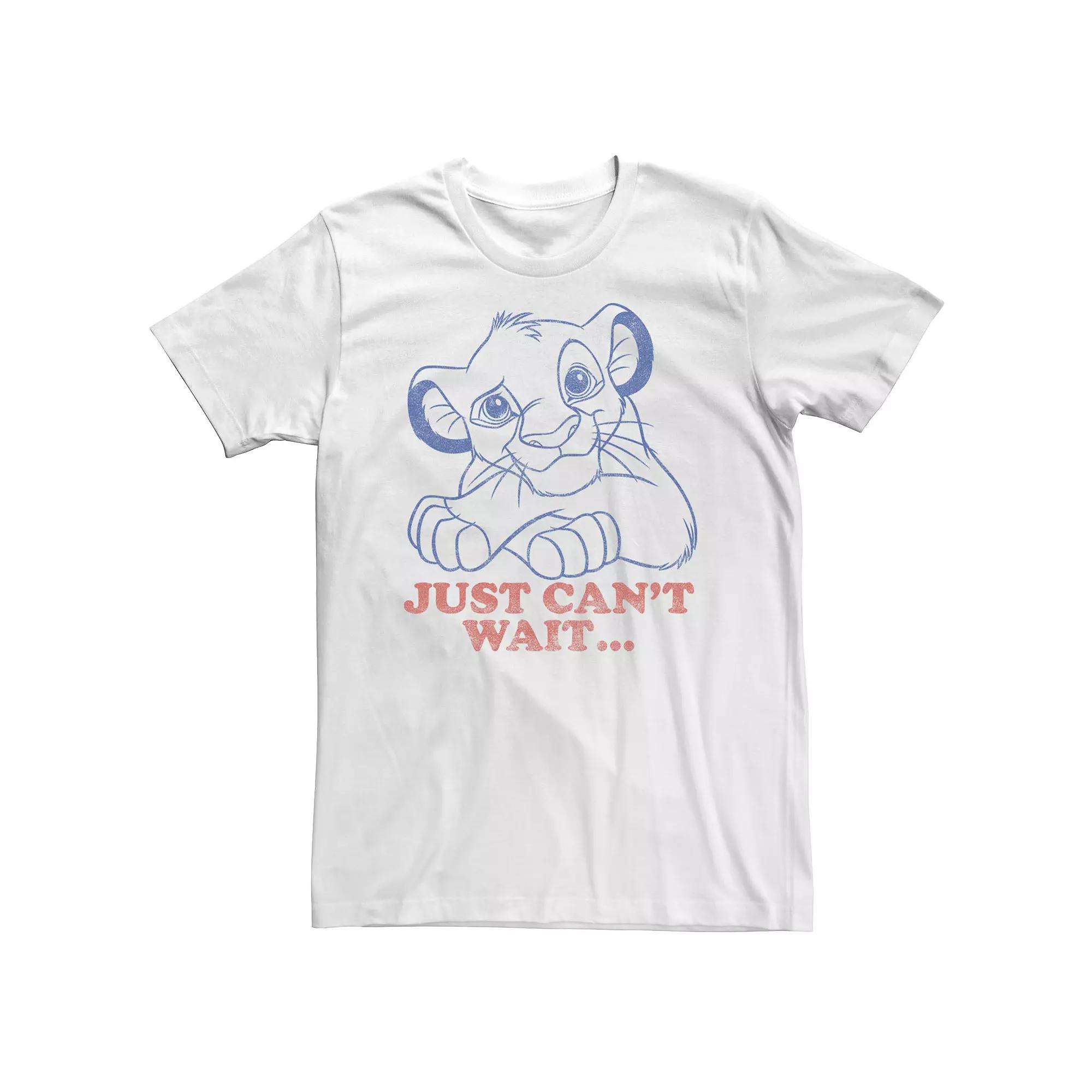 Big & Tall Disney Lion King Simba Can't Wait Line Art Tee, Men's,  Product Image