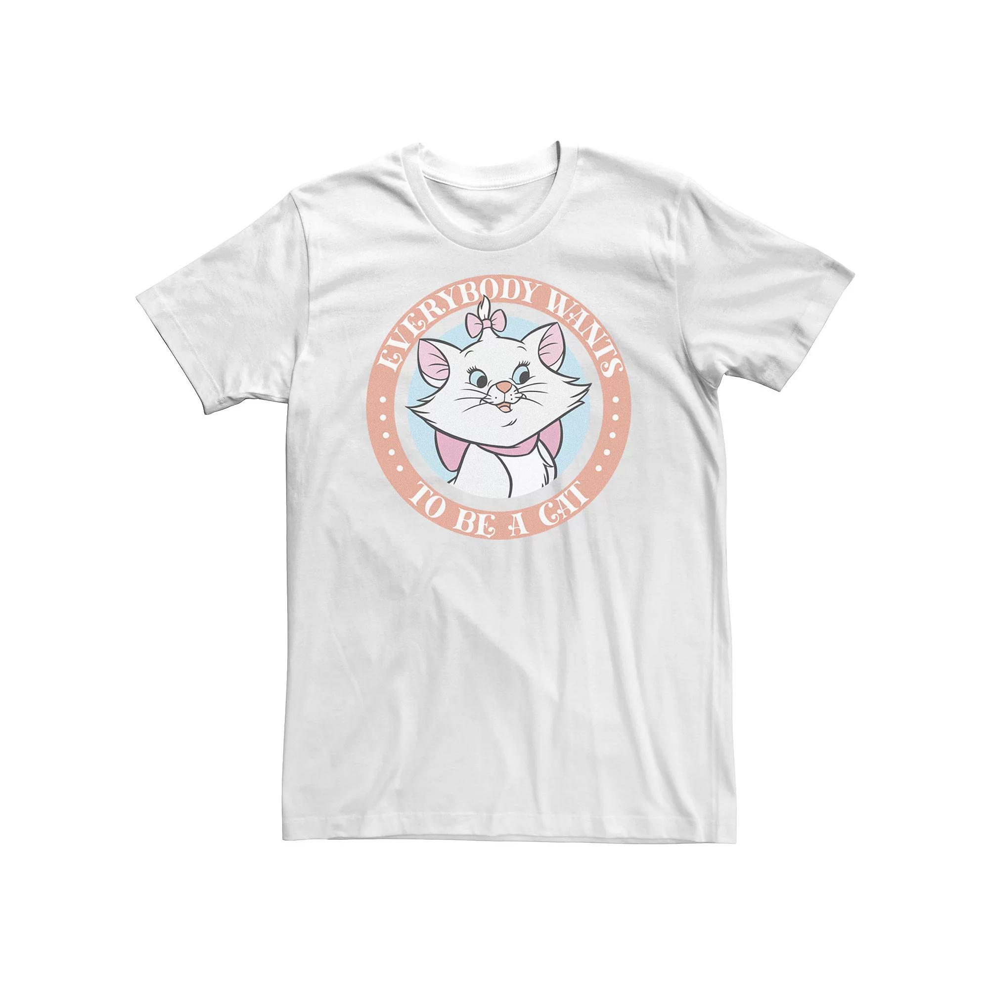 Big & Tall Disney Aristocats Marie Everybody Wants To Be A Cat Tee, Men's, Size: 3XL, White Product Image