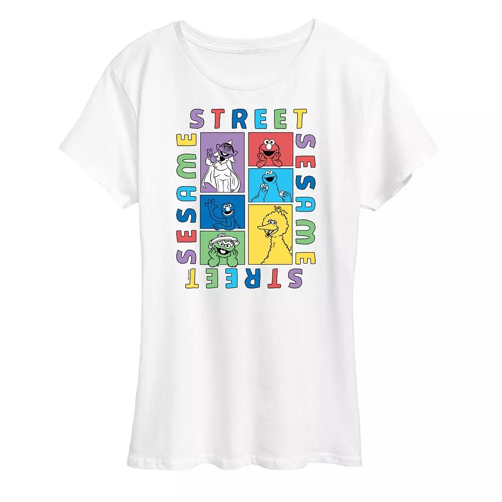 Women's Sesame Street Blocks Graphic Tee, Girl's,  Product Image