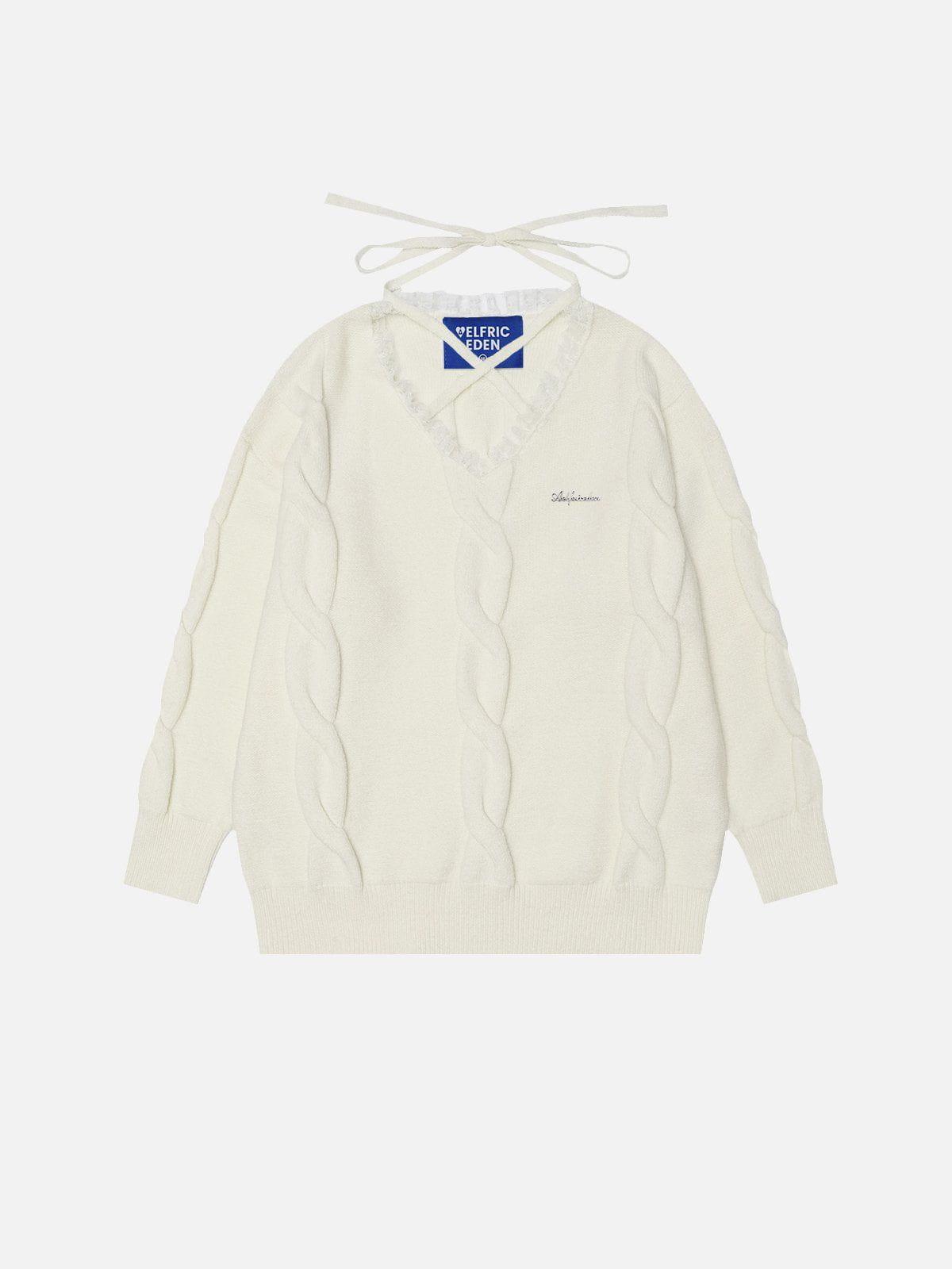 Aelfric Eden Lace V-Neck Sweater Female Product Image