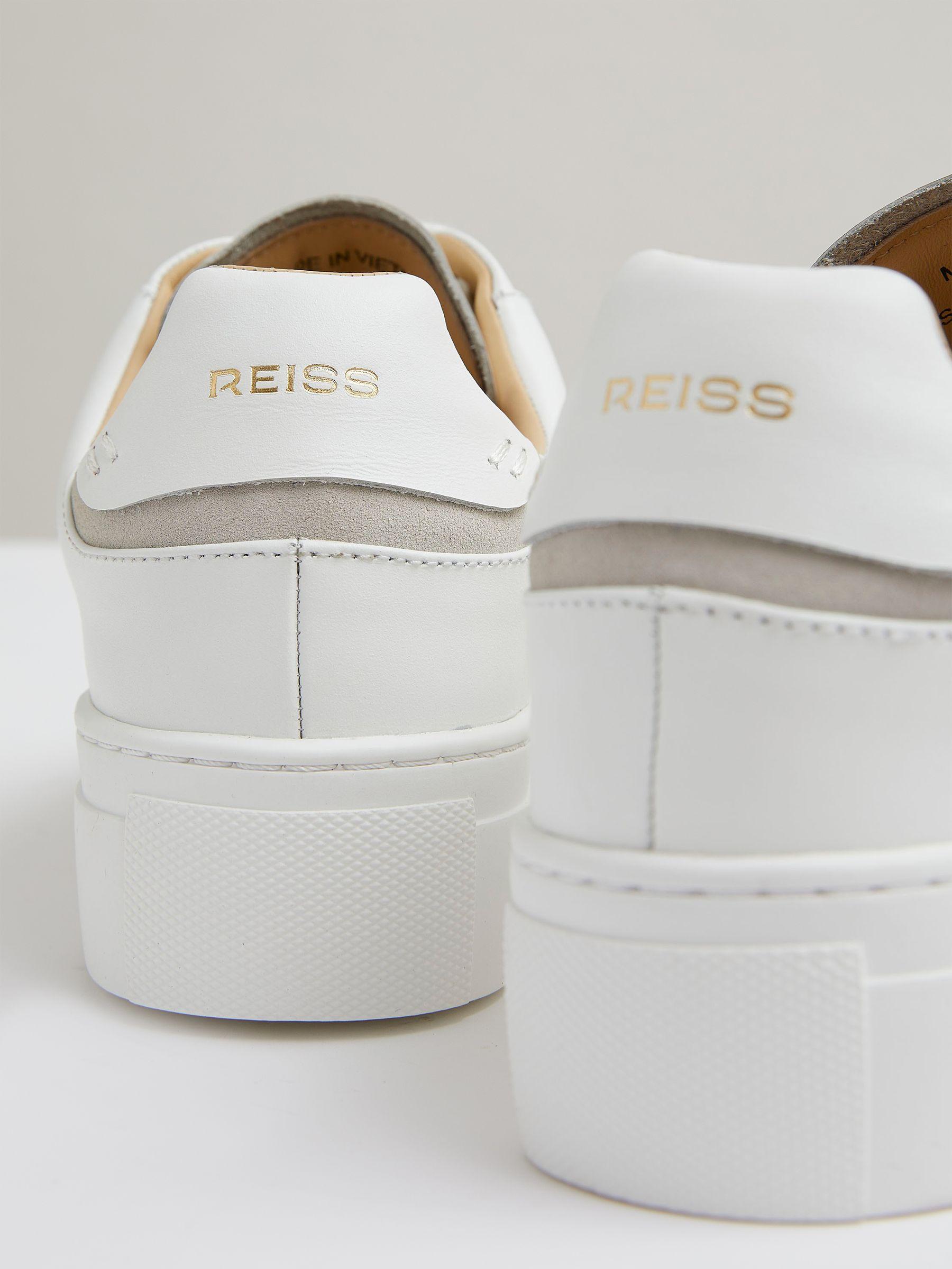 Leather Low-Top Trainers in White Product Image