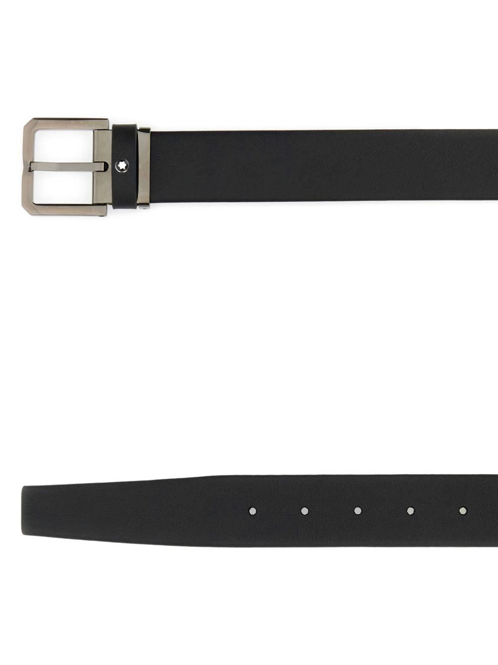 MONTBLANC Men Black Leather Belt Product Image