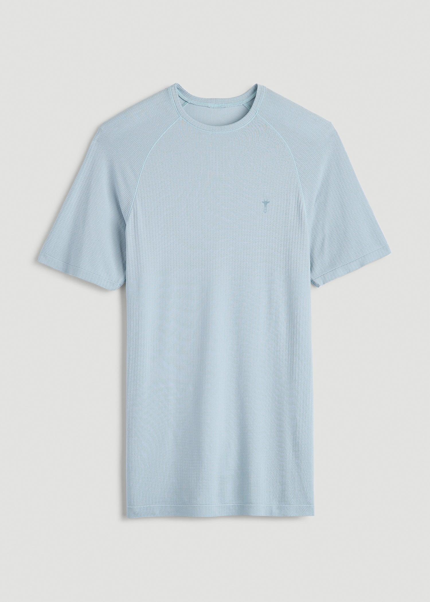 Vented Training Top for Tall Men in Ice Blue Male Product Image