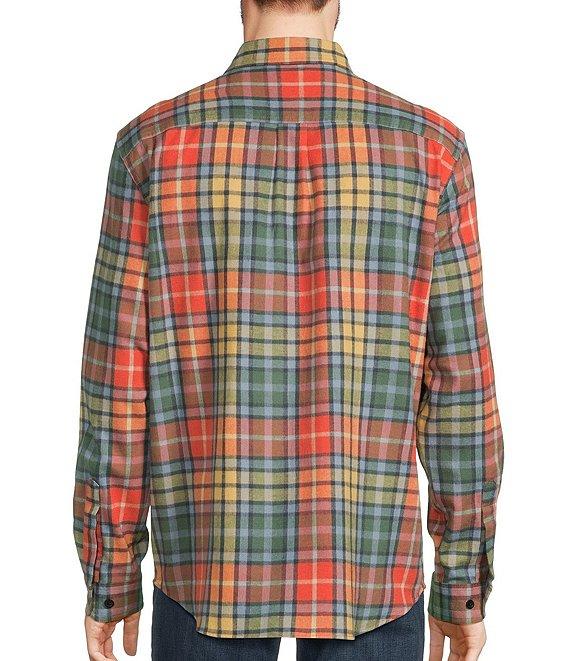 L.L.Bean Multi-Color Scotch Plaid Flannel Long Sleeve Woven Shirt Product Image