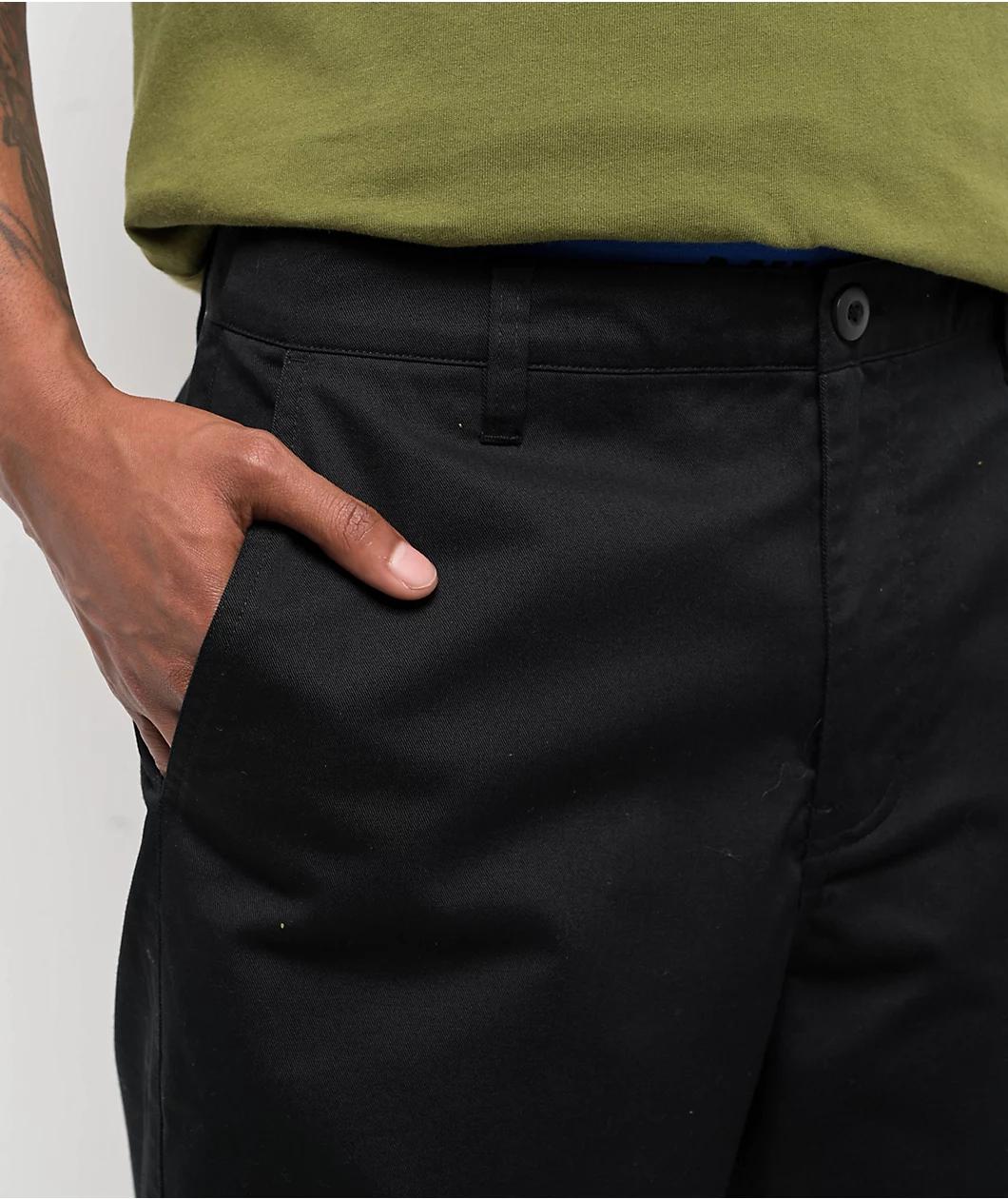 Empyre Cool Black Loose Skate Chino Pants Product Image