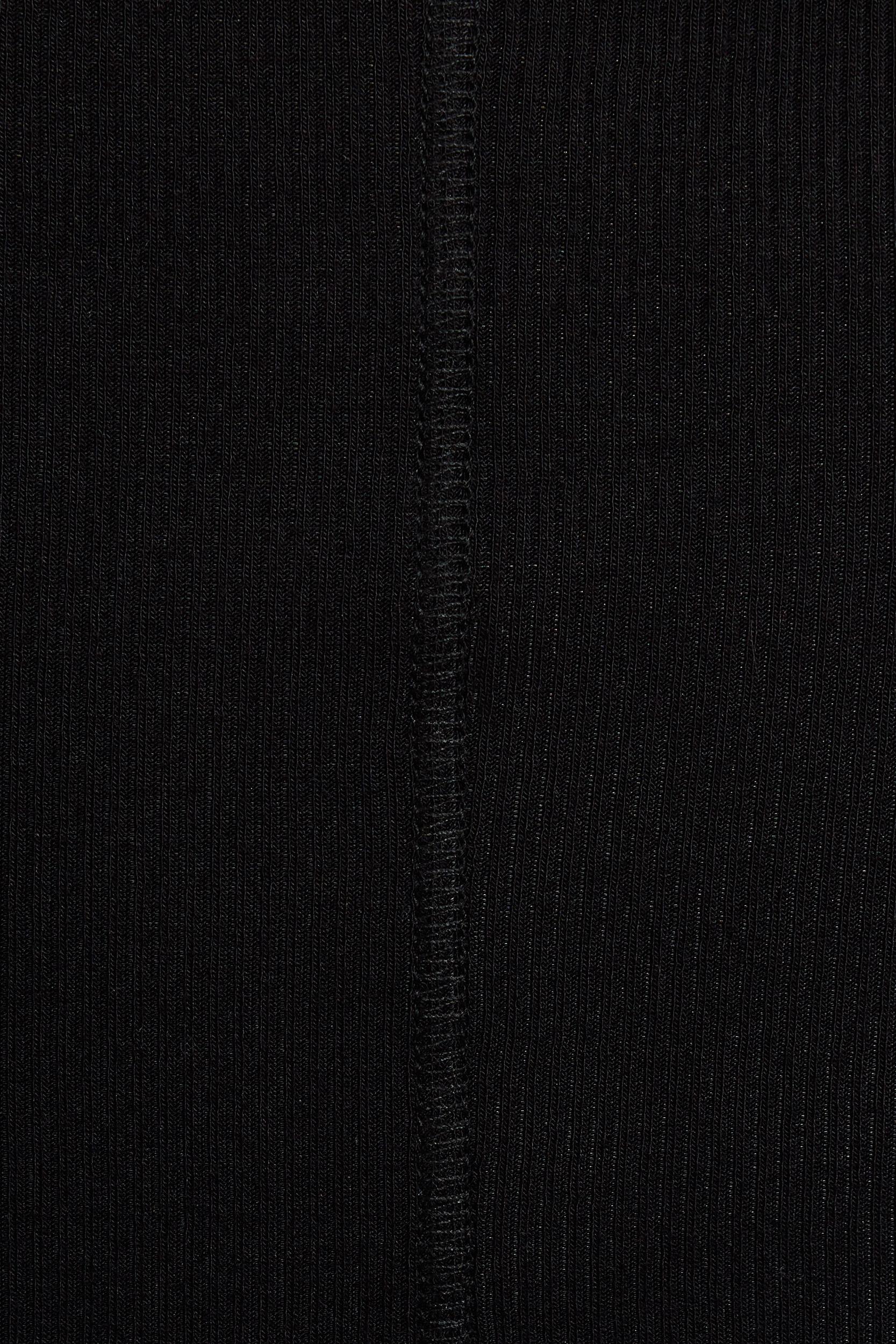 Ribbed Seamed Long Sleeve Crewneck Top Product Image