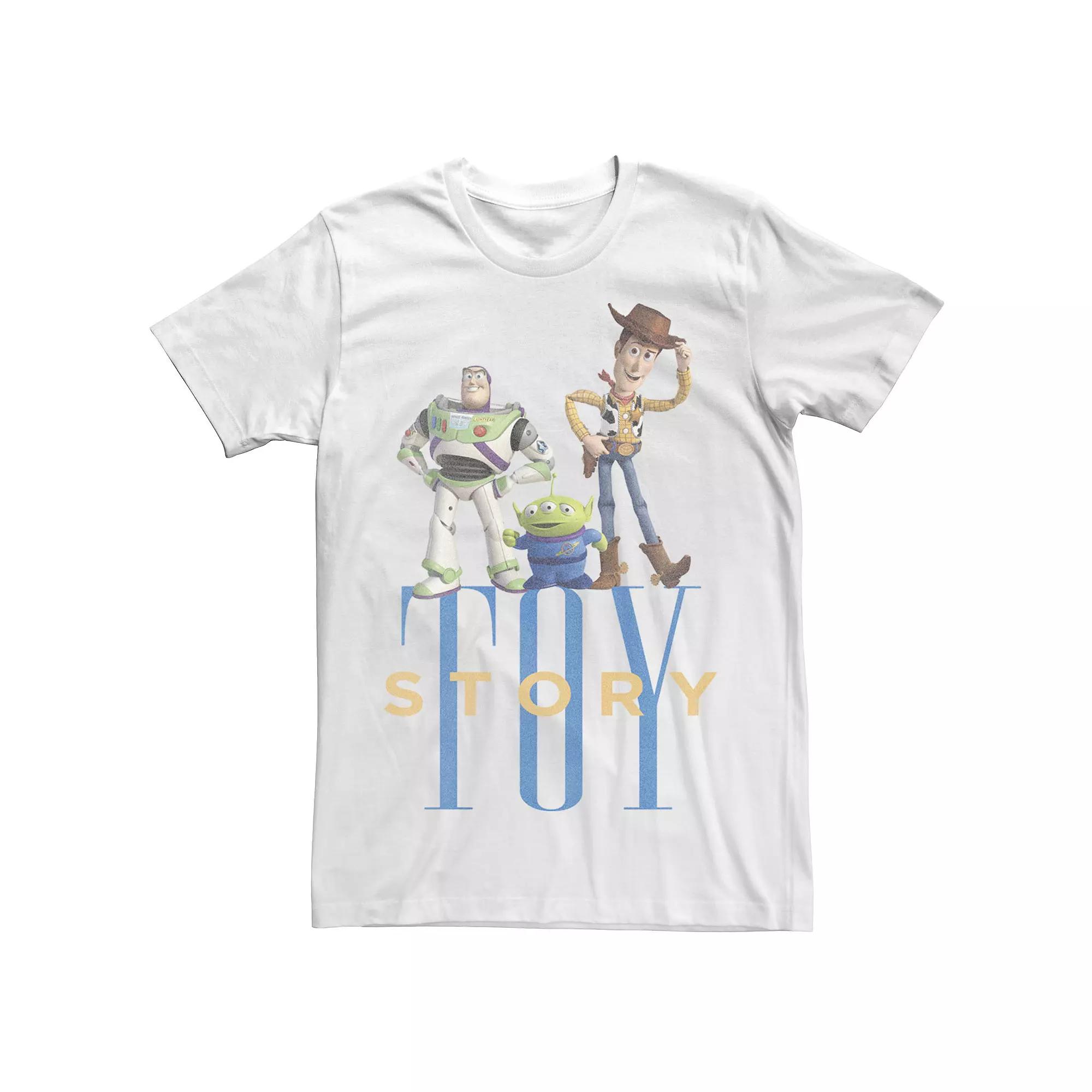 Big & Tall Disney / Pixar Toy Story Woody Buzz Alien Simple Text Tee, Men's,  Product Image