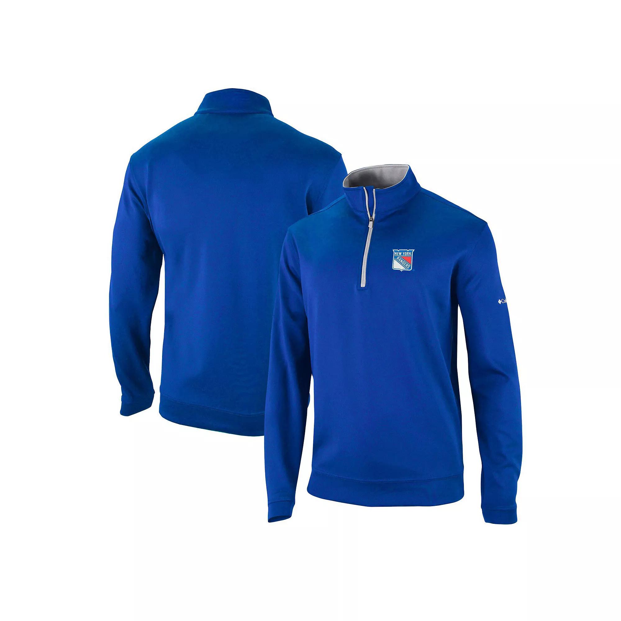 Men's Columbia Blue New York Rangers Wickham Hills Omni-Wick Quarter-Zip Jacket,  Product Image