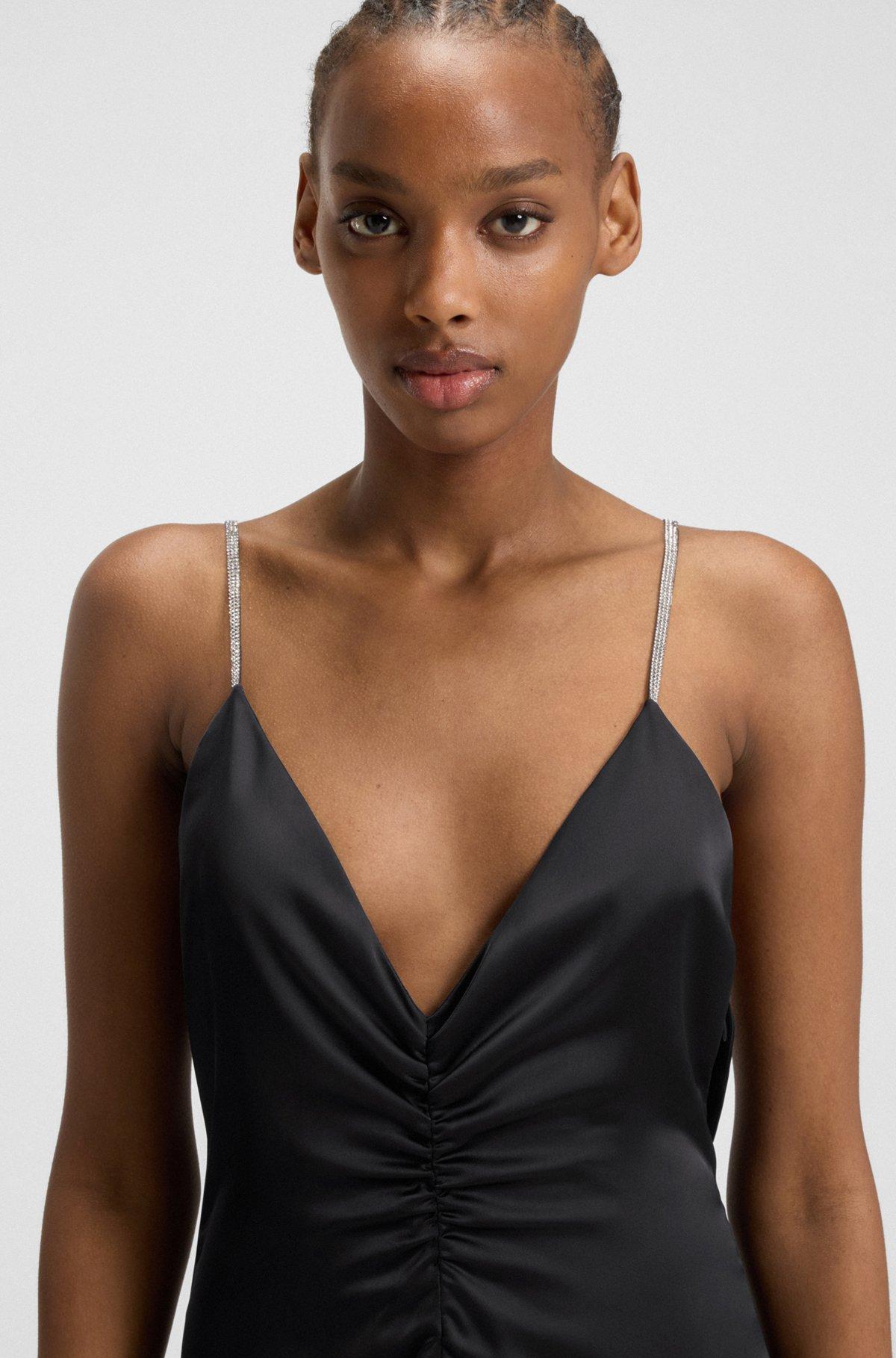 Maxi dress with rhinestone straps Product Image