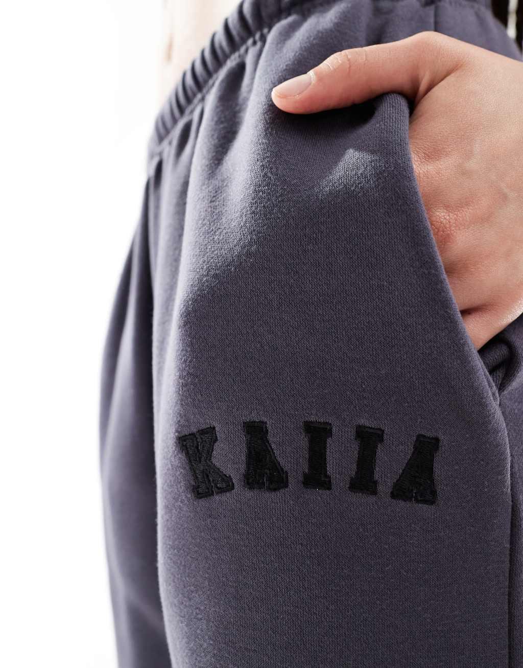 Kaiia Tall cuffed sweatpants in dark gray Product Image