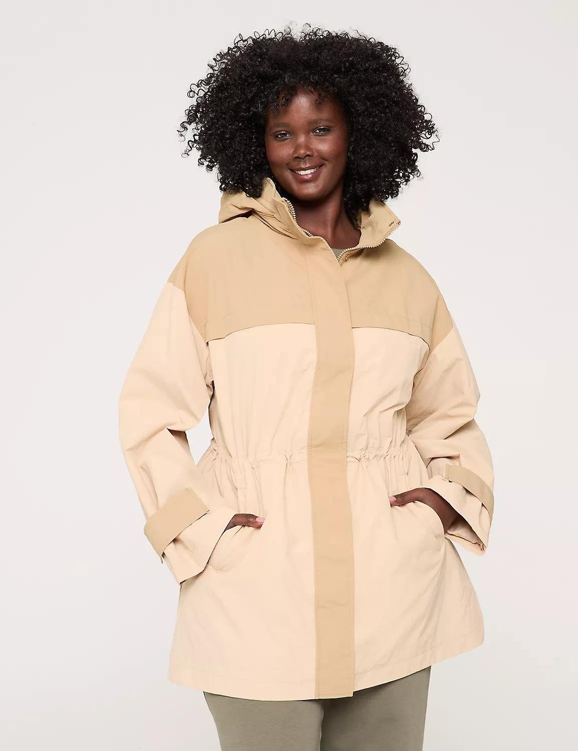 LIVI Zip-Front Colorblock Woven Jacket Product Image