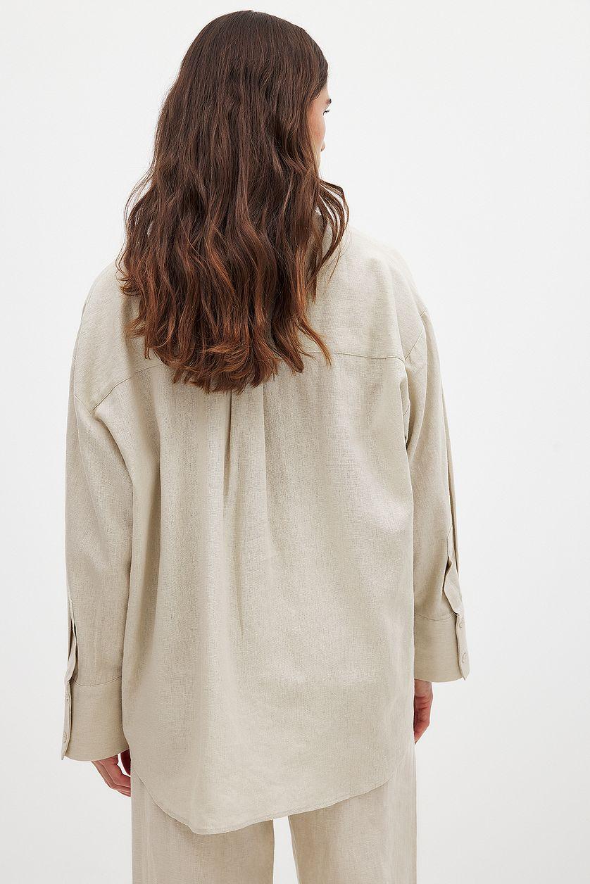 Oversized Linen Blend Shirt Product Image
