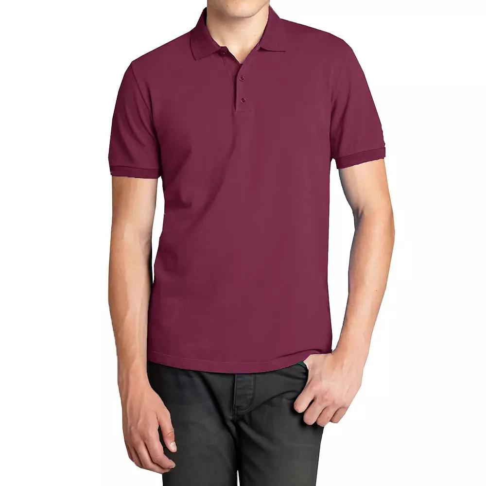 Men's Galaxy Short Sleeve Pique Polo, Size: Large, Red Product Image
