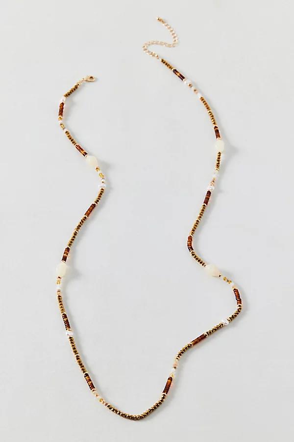 Boho Long Beaded Necklace Womens at Urban Outfitters Product Image