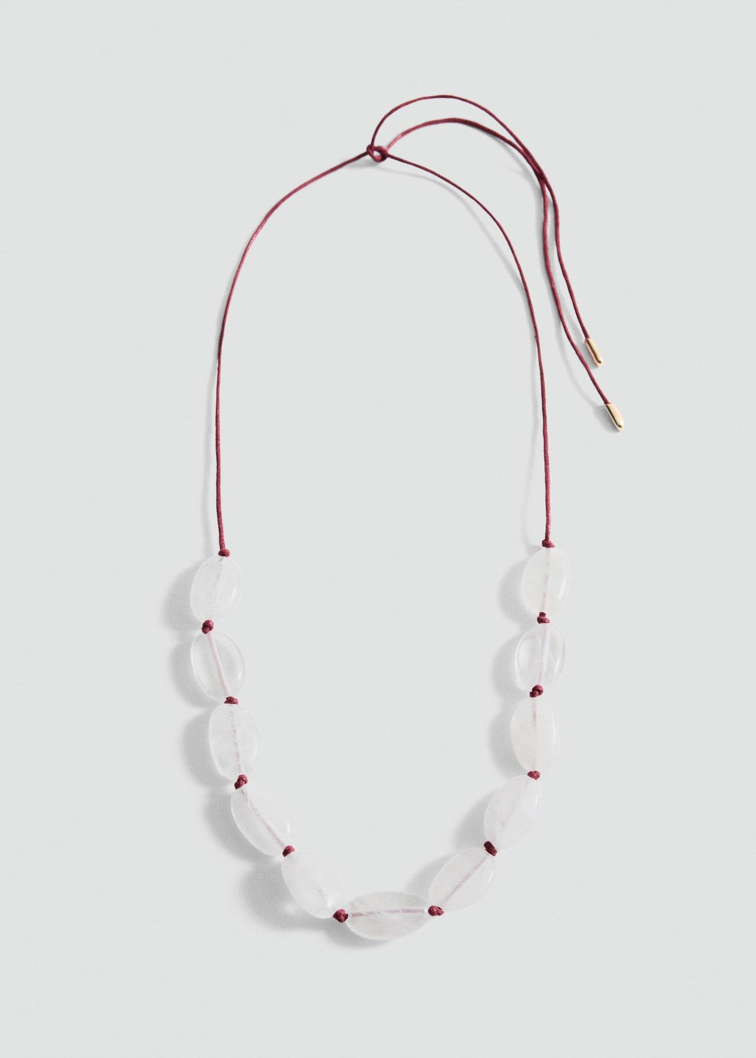 Stones pendant necklace - Women | MANGO USA Product Image