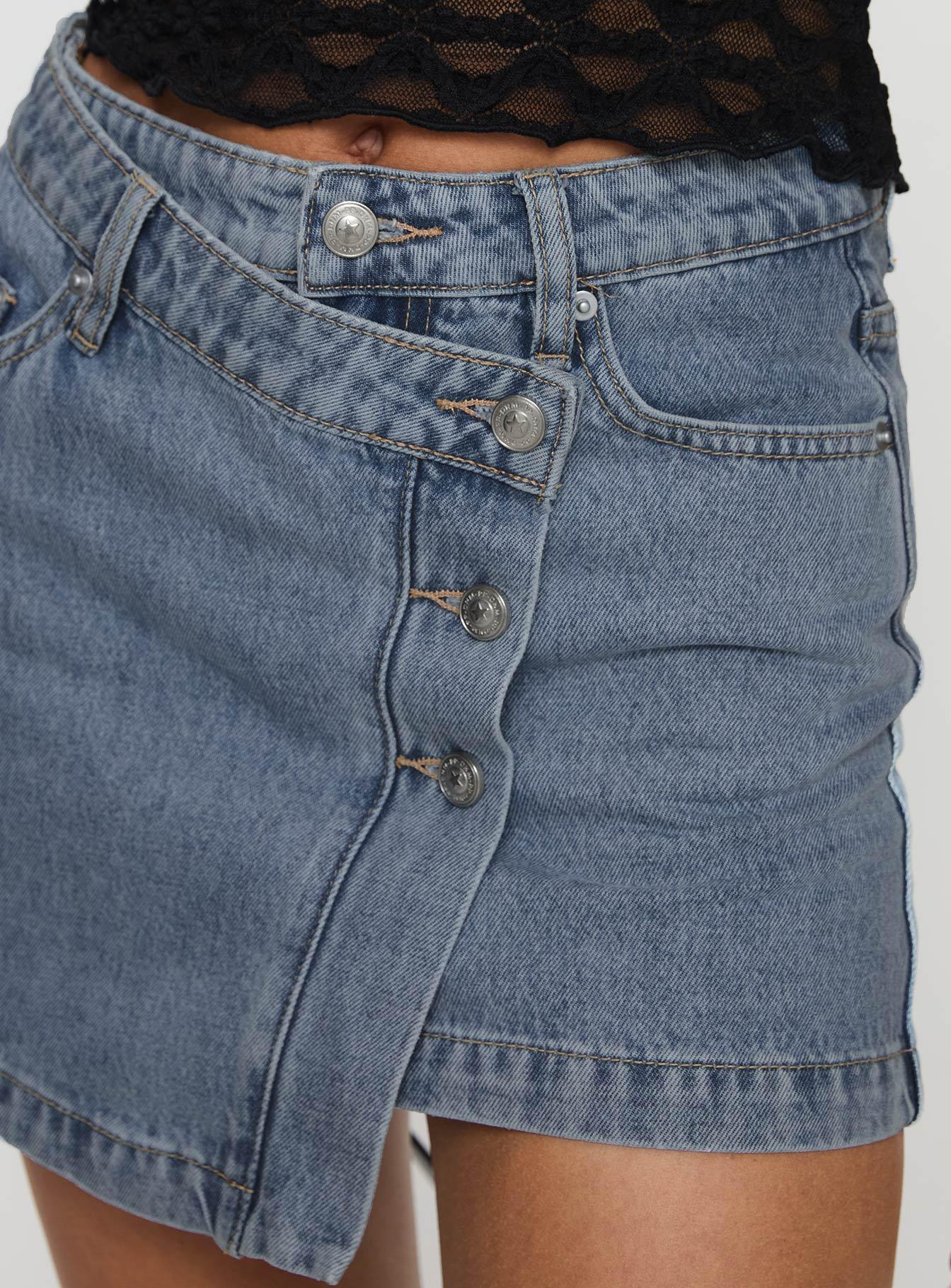 Denis Mini Denim Skirt Light Blue Product Image