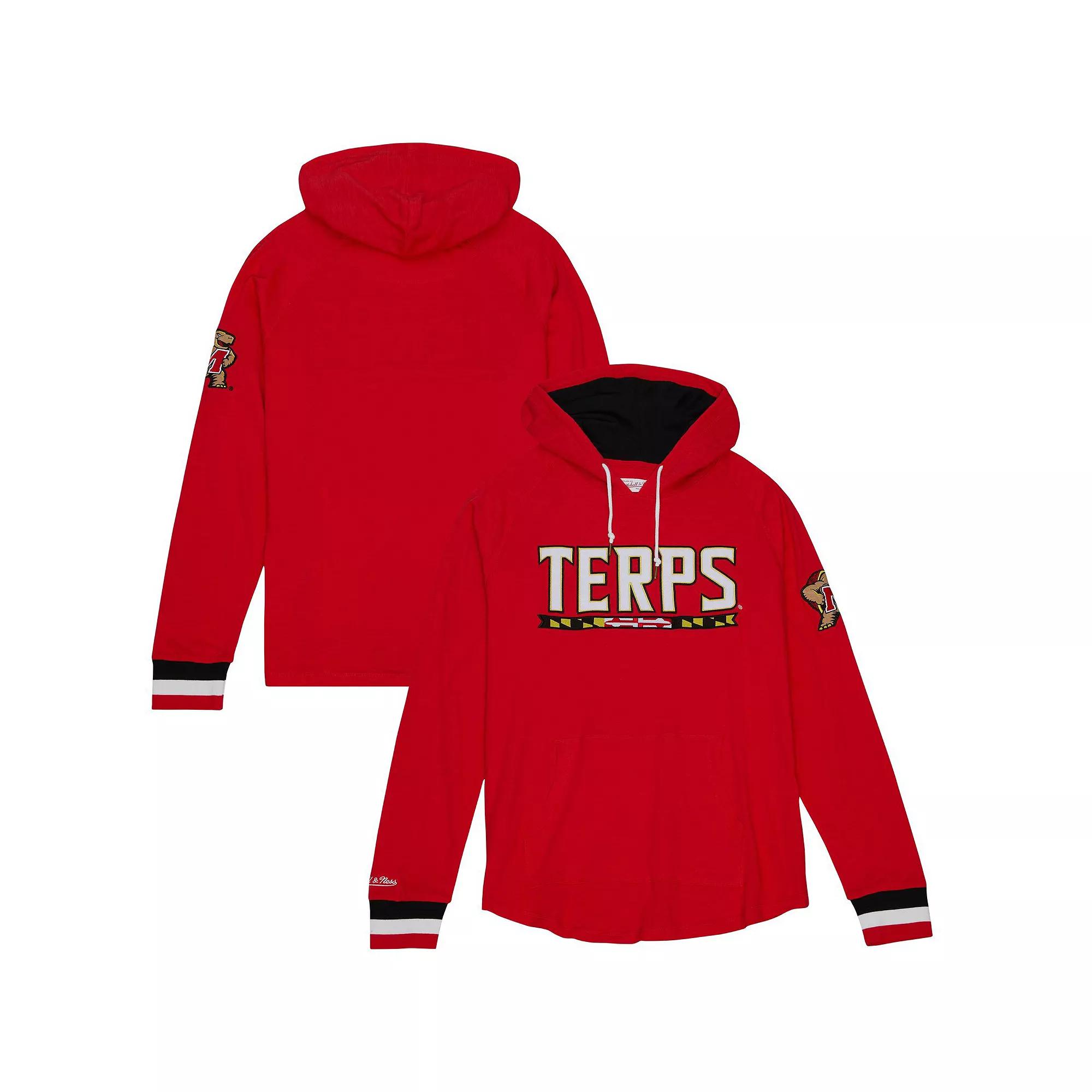 Men's Mitchell & Ness Red Maryland Terrapins Legendary Raglan Pullover Hoodie,  Product Image