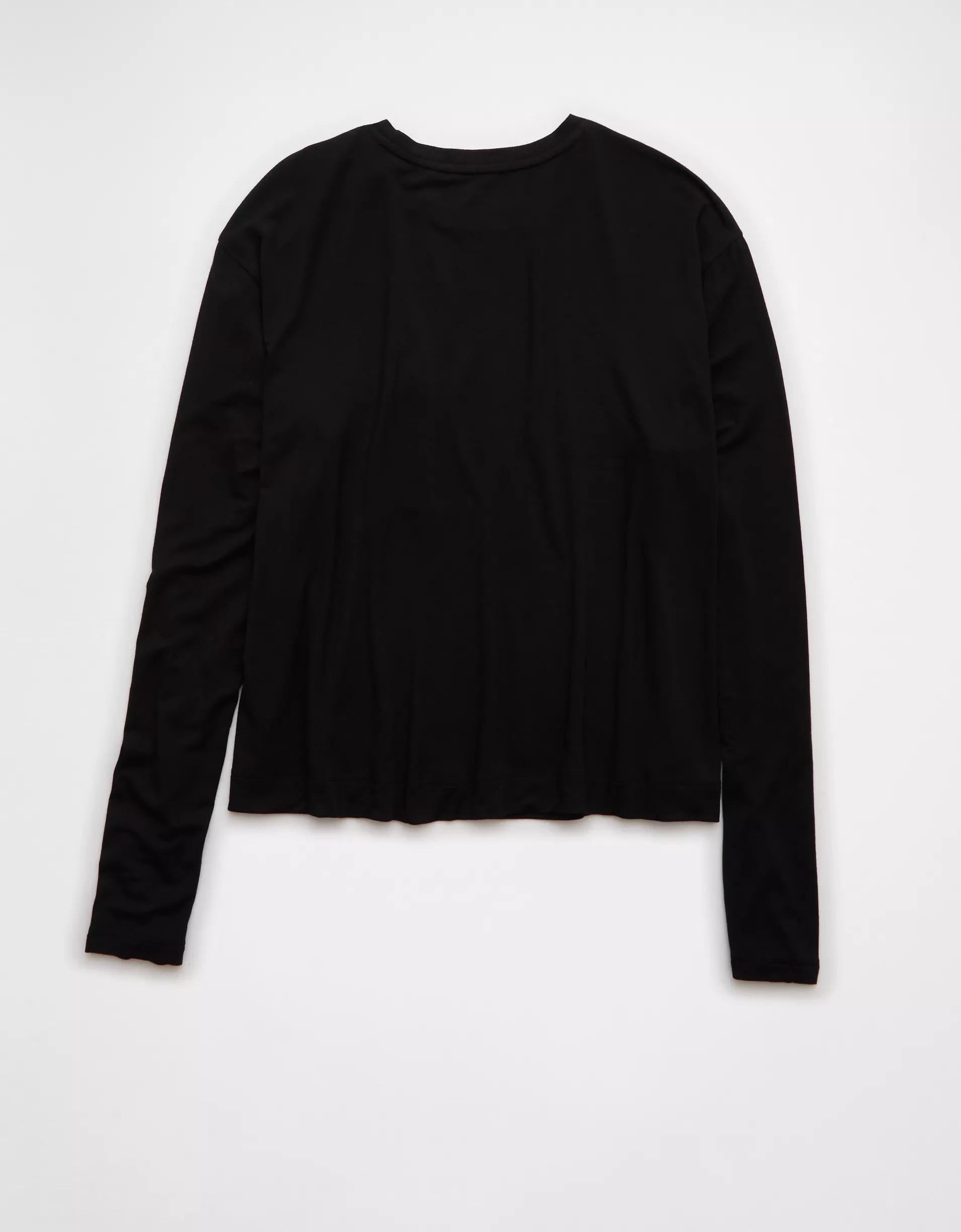 AE Soft & Sexy Long-Sleeve Pocket T-Shirt Product Image