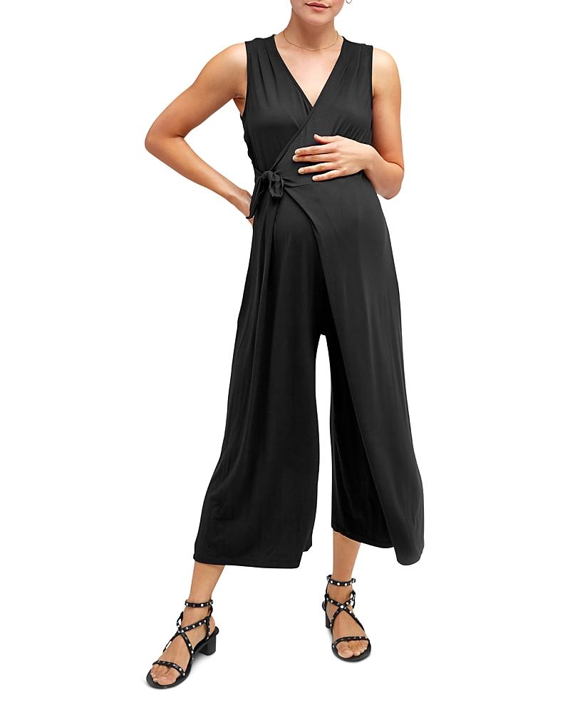 Womens Francesca Sleeveless Wide-Leg Maternity Wrap Jumpsuit Product Image
