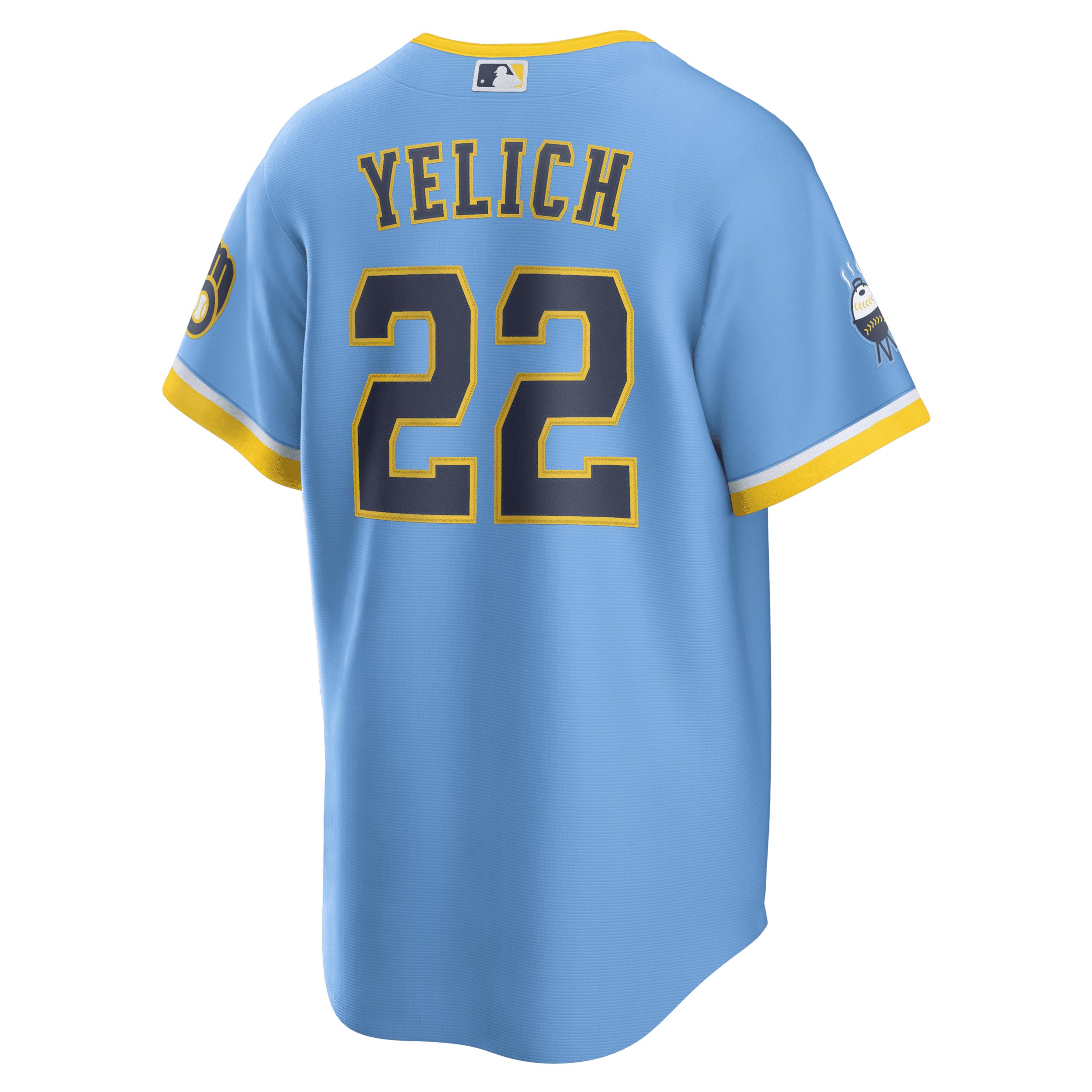 Nike Mens MLB Milwaukee Brewers City Connect (Christian Yelich) Replica Baseball Jersey | T770MBCCMZ7-Y22 Product Image