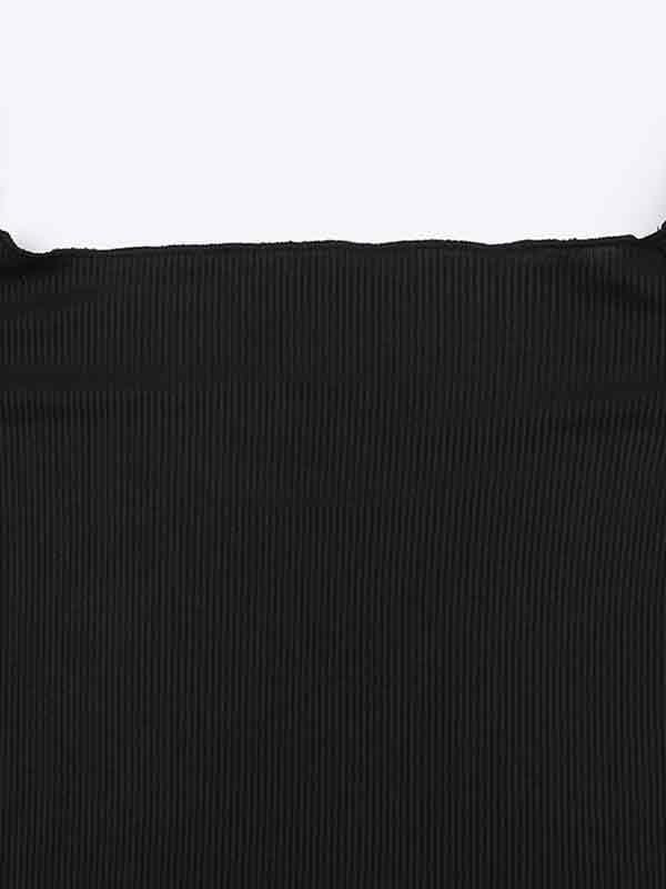 Off Shoulder Lip Skull Print Long Sleeve Tee Product Image