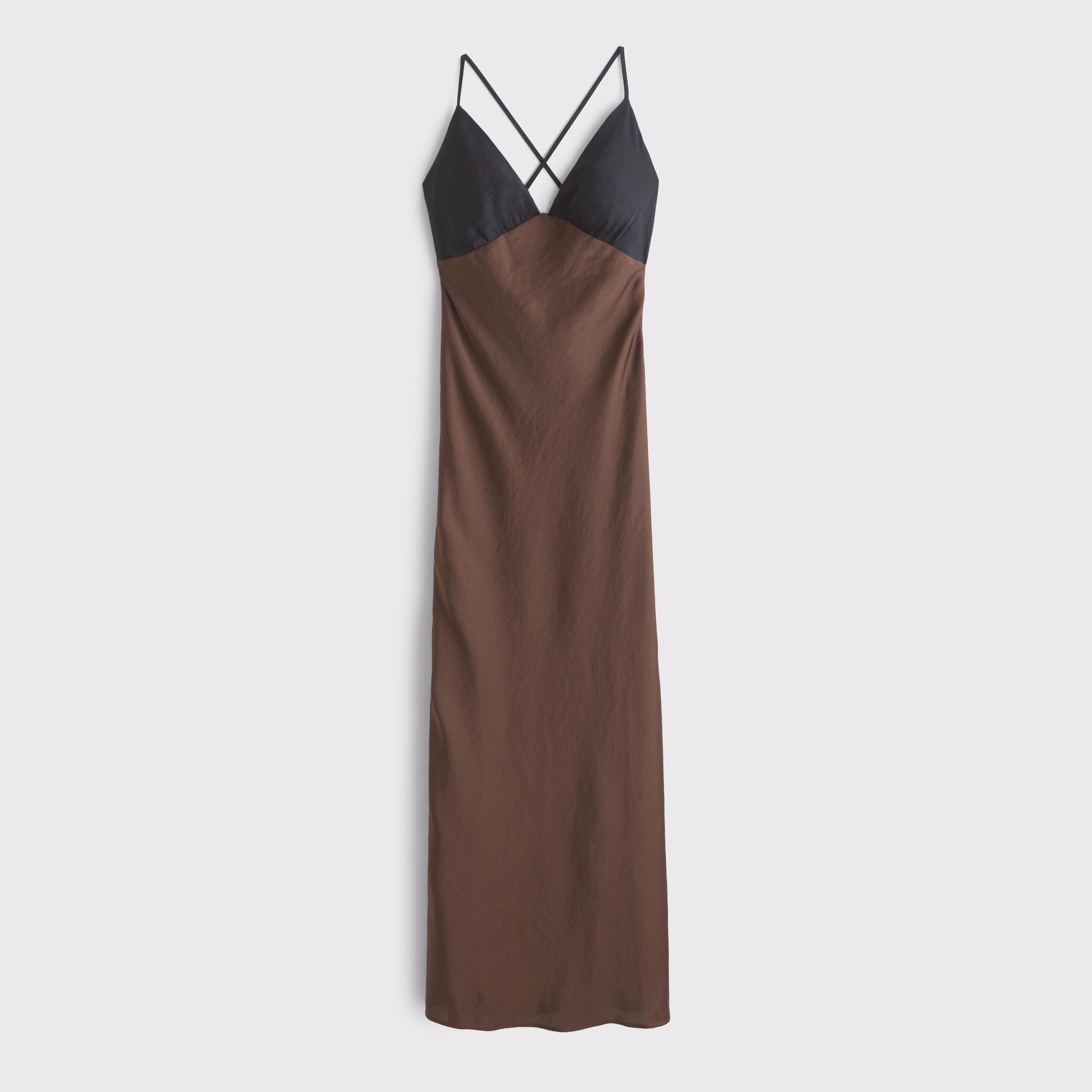 The A&F Julia Slip Tie-Back Maxi Dress Product Image