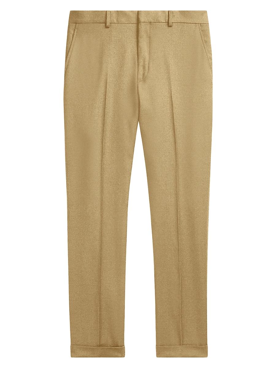 Mens Wool Twill Slim-Fit Trousers Product Image