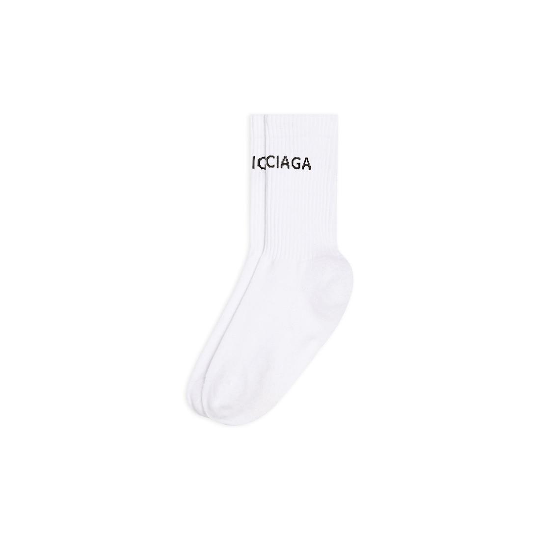 Men's Balenciaga Socks in White Product Image